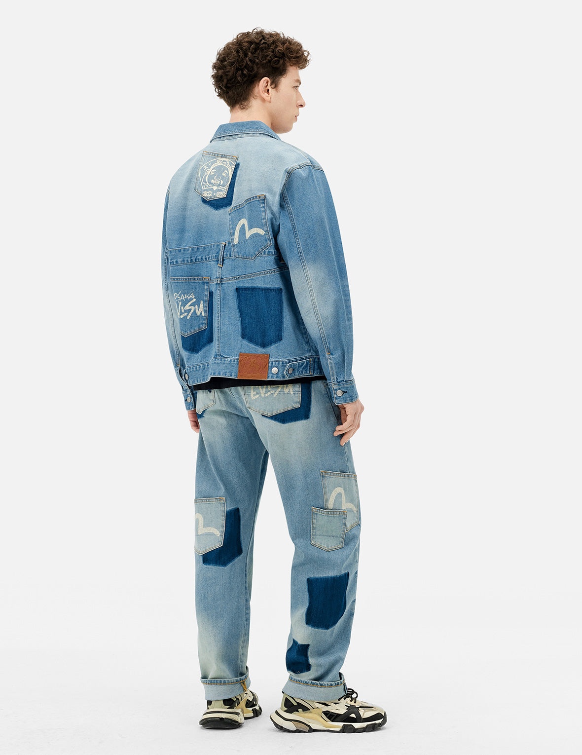Deconstructed with Multi-pocket Loose Fit Denim Jacket - 4