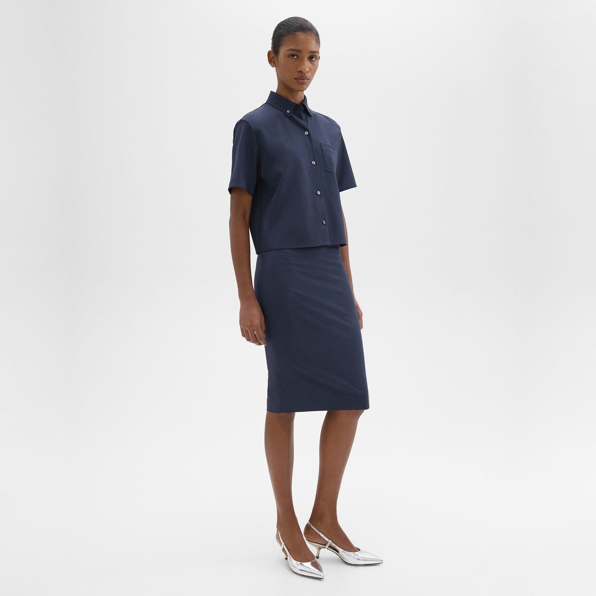 Slim Pencil Skirt in Good Wool - 3