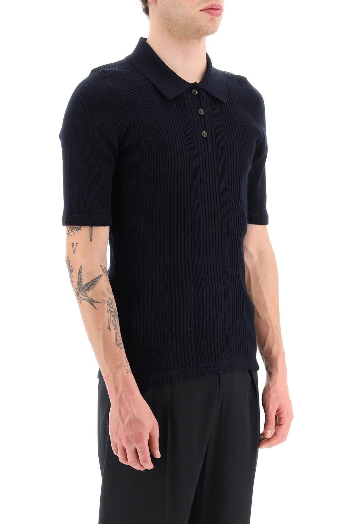 RIBBED STRETCH POLO SHIRT - 3