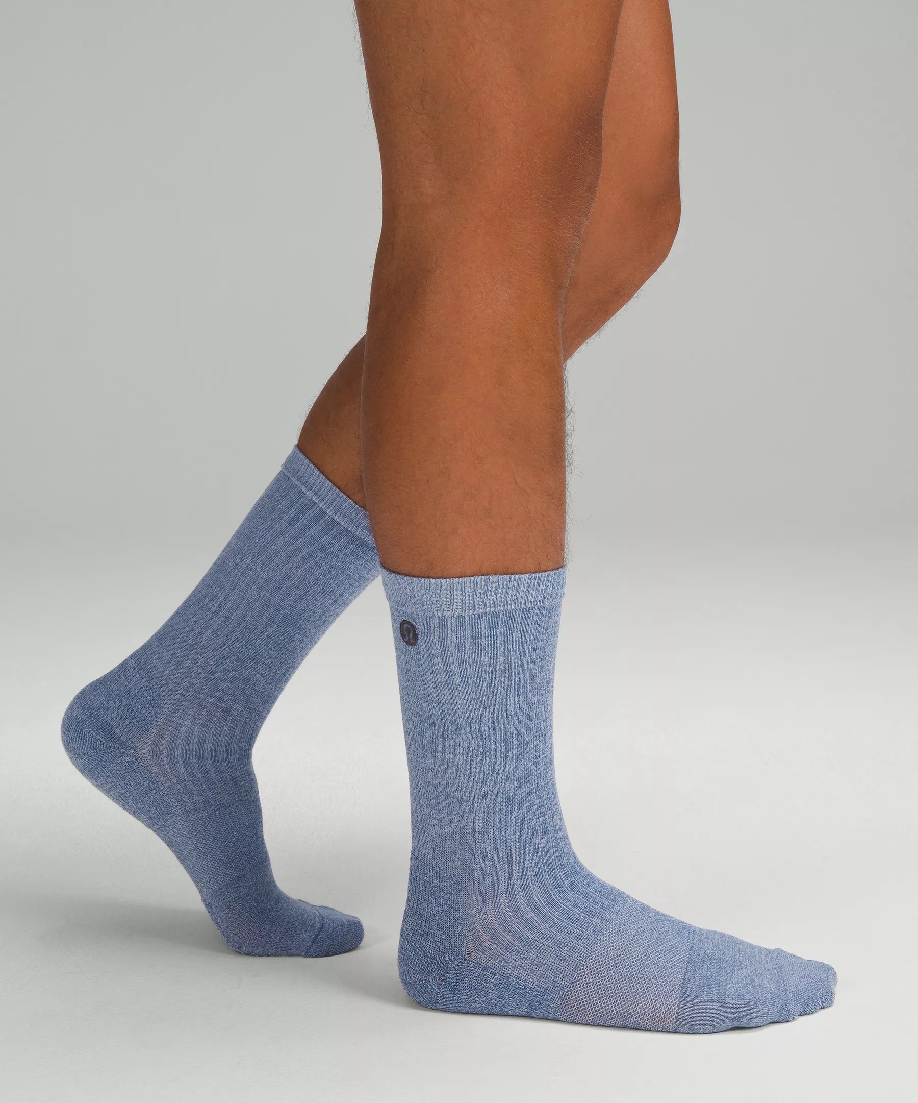 Men's Daily Stride Ribbed Comfort Crew Socks - 1