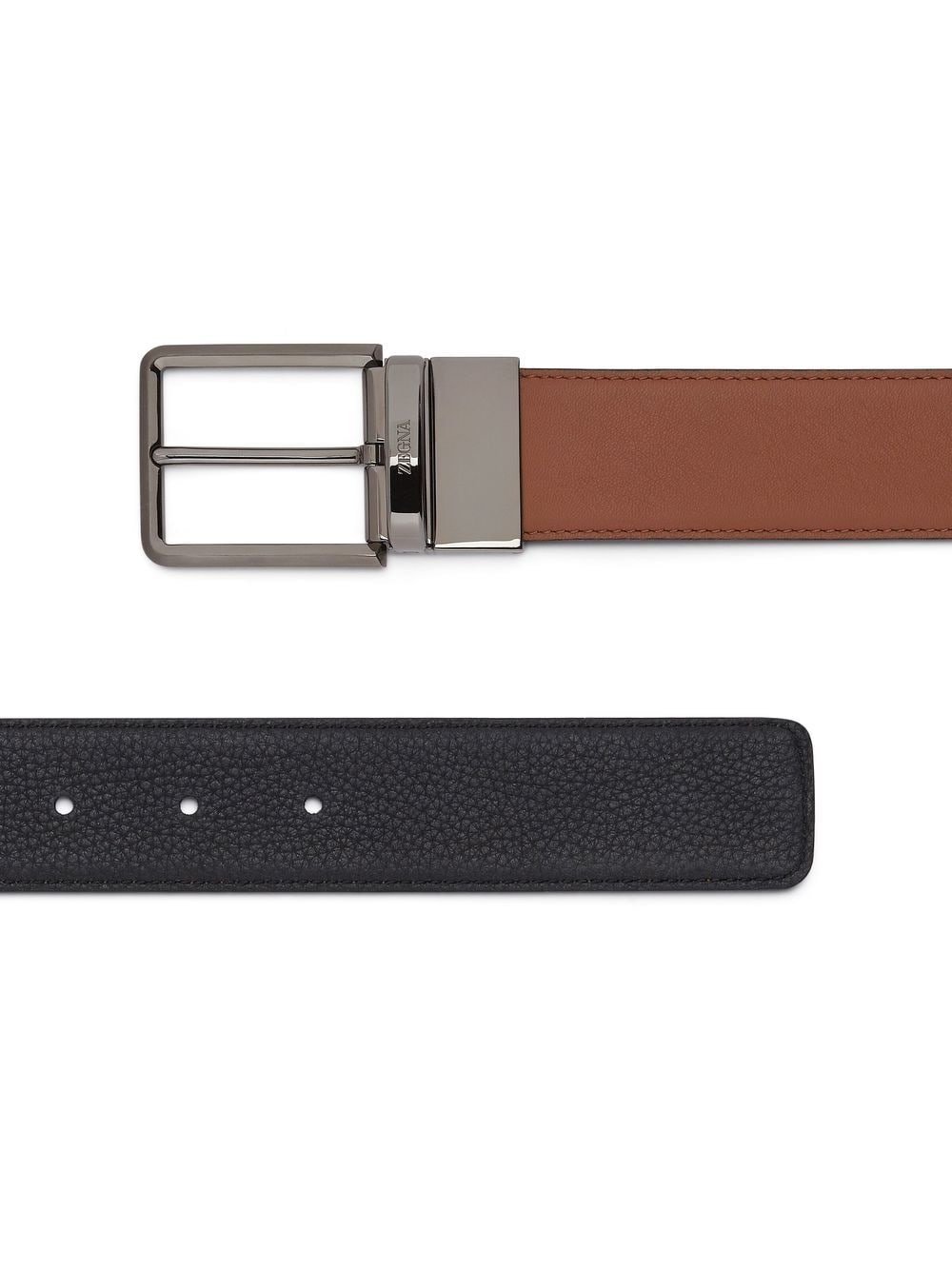 leather reversible belt - 3