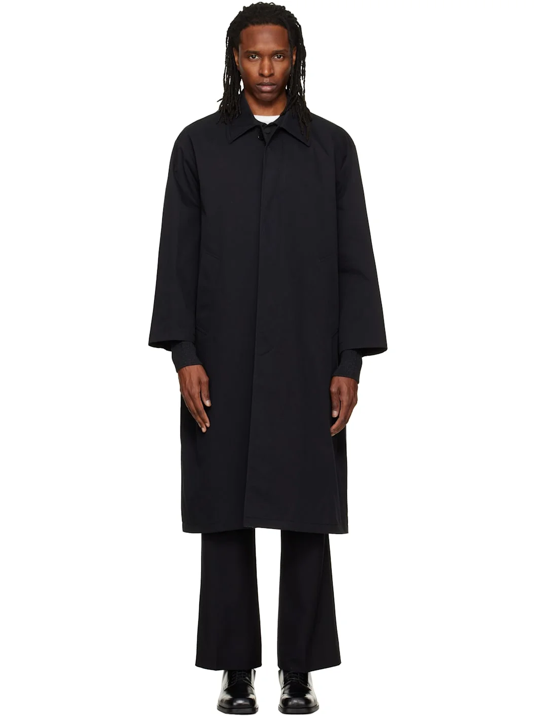 Black Refined Mac Coat - 1