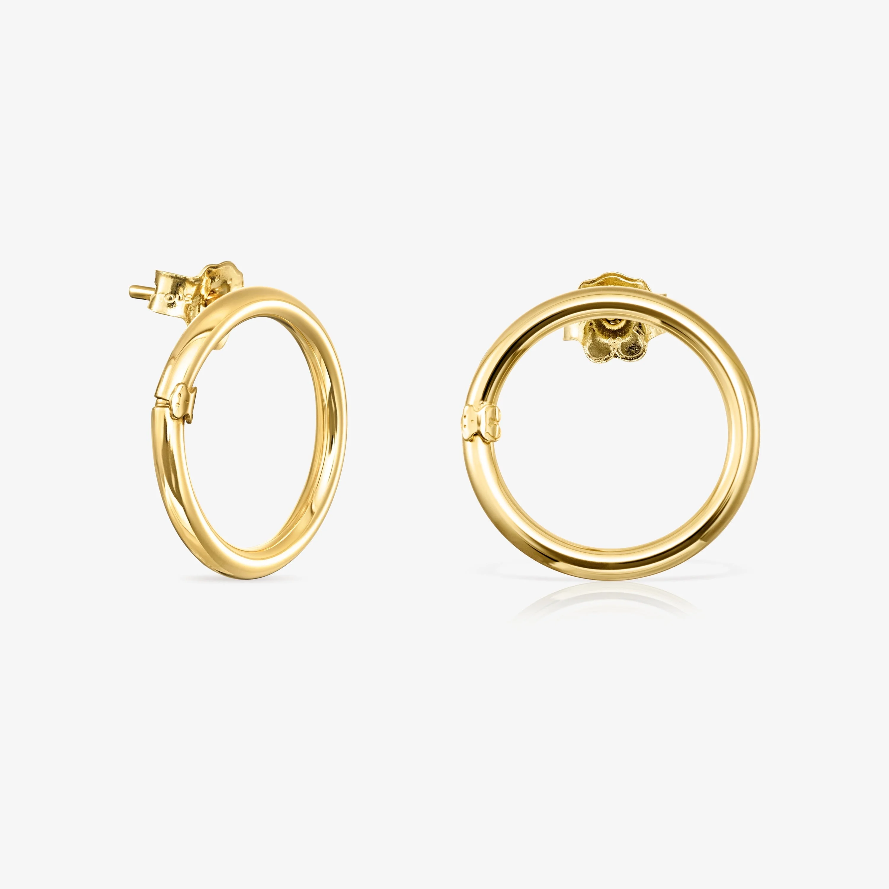 18K solid gold Hold Earrings push back - 1