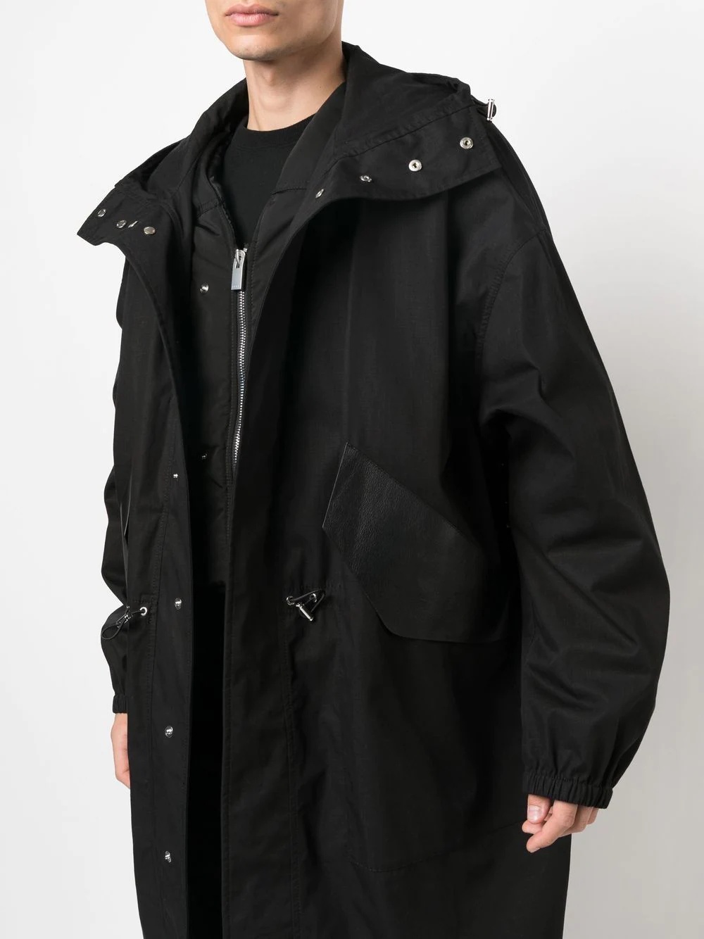 detachable-vest hooded parka - 5