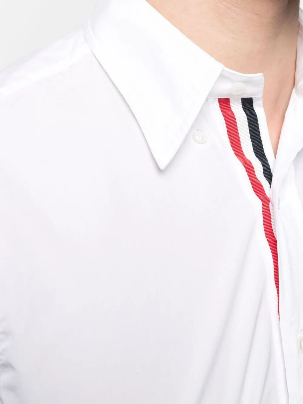 Thom Browne Men Classic L/S Bd Pc Shirt W/ Cf Gg Placket In Solid Poplin - 5