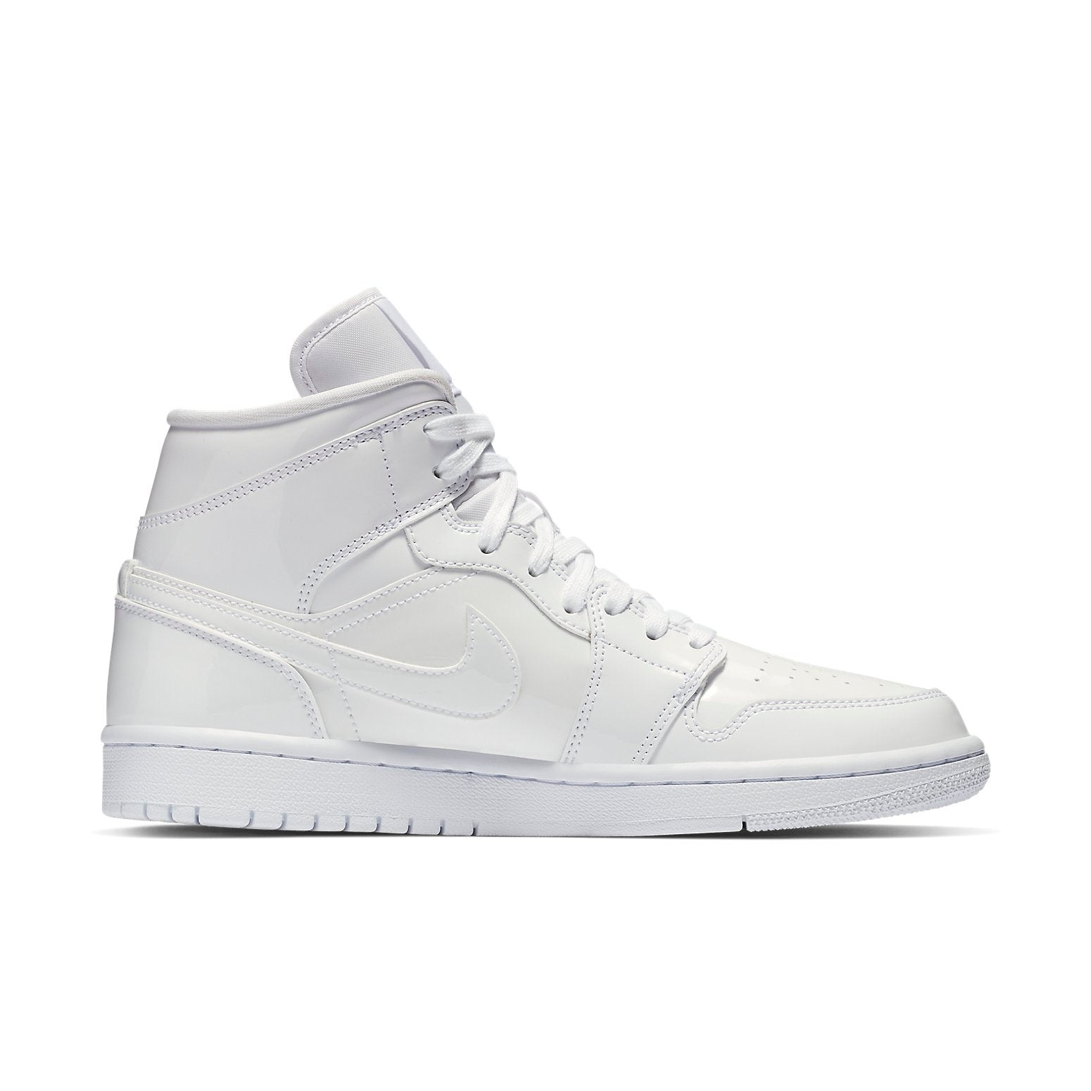 (WMNS) Air Jordan 1 Mid Patent 'Triple White' BQ6472-111 - 2