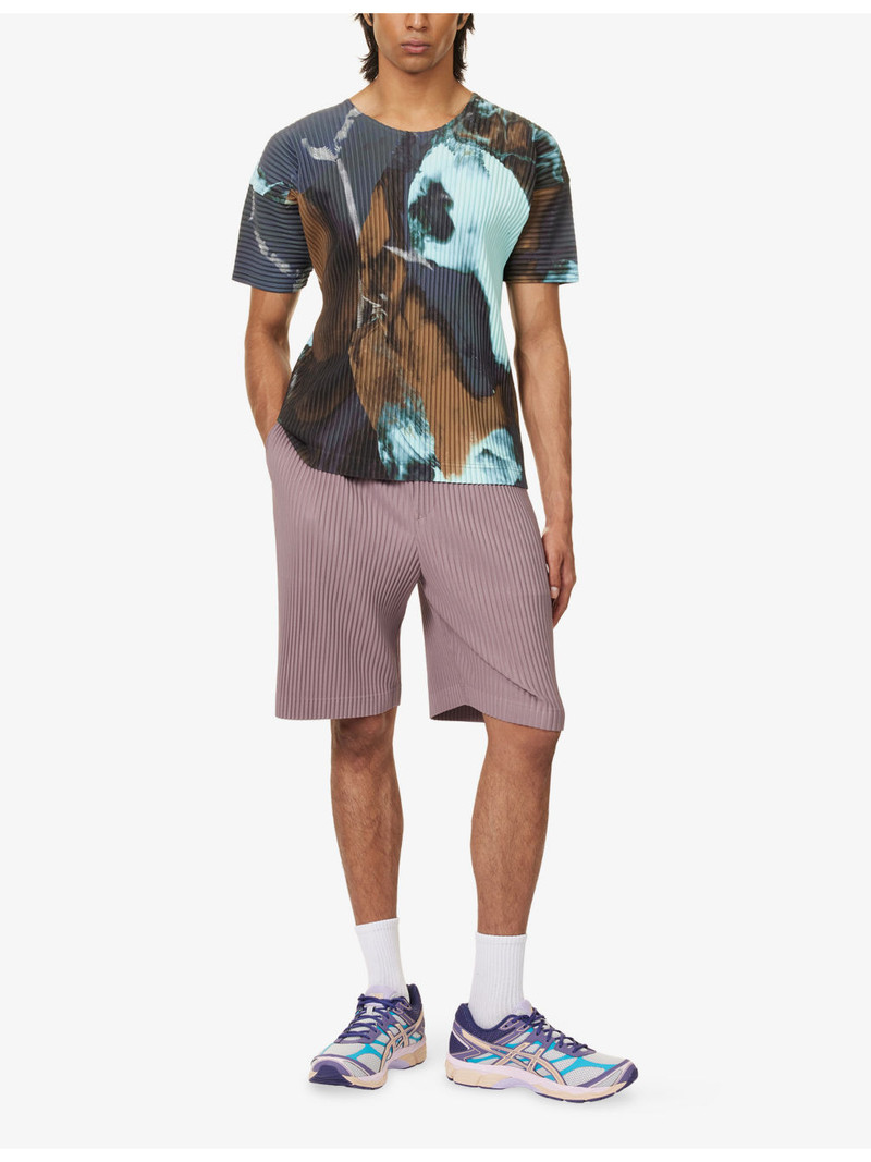 ISSEY MIYAKE Color Pleats Drawstring Knitted Shorts outlook