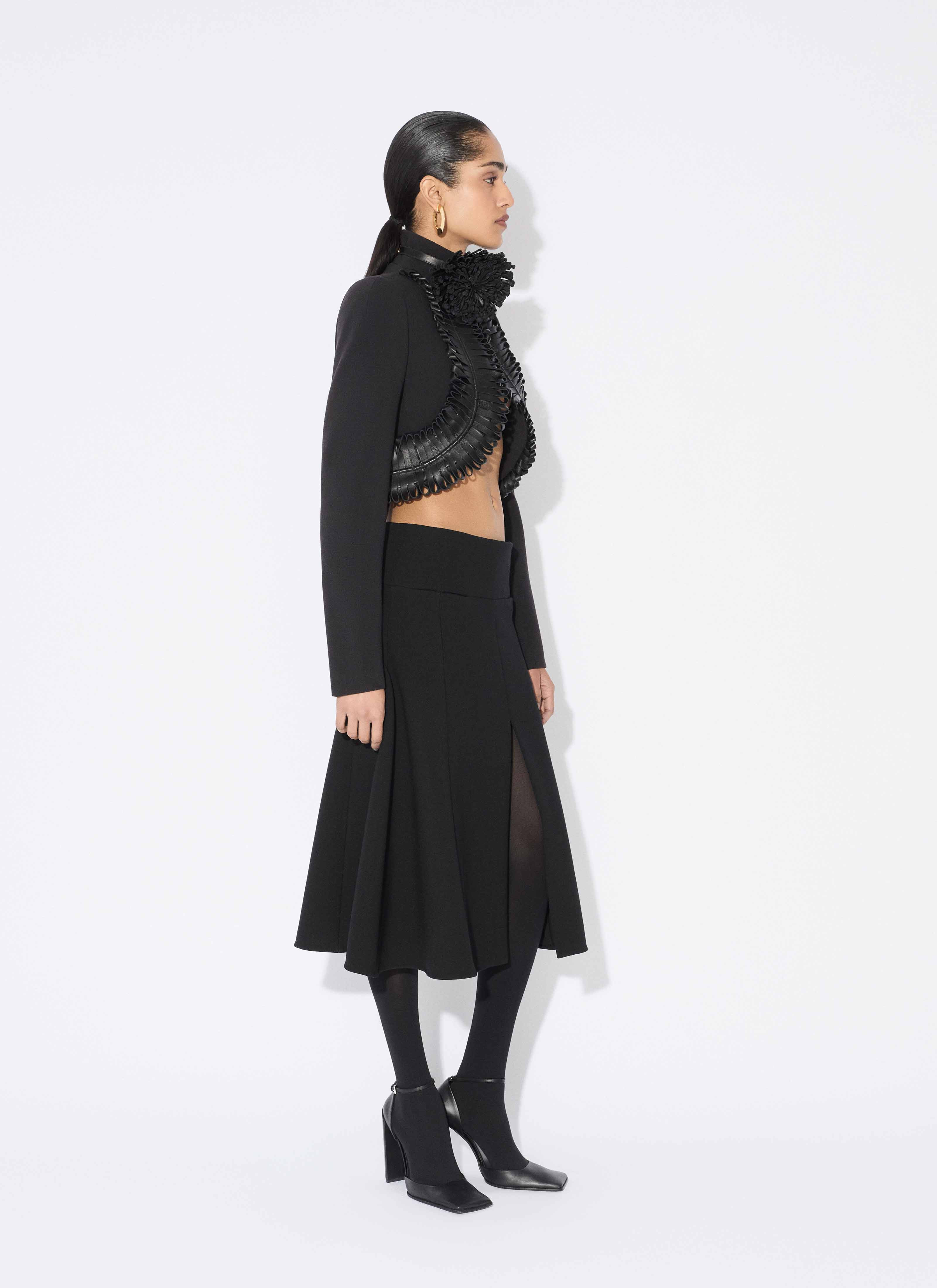 WOOL TRIMMED JACKET - 5