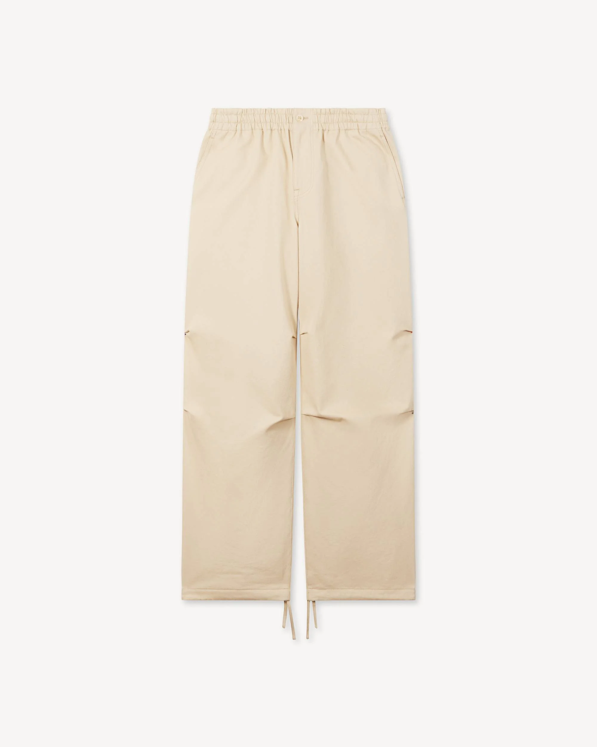 Elasticated pants in herringbone cotton - 1