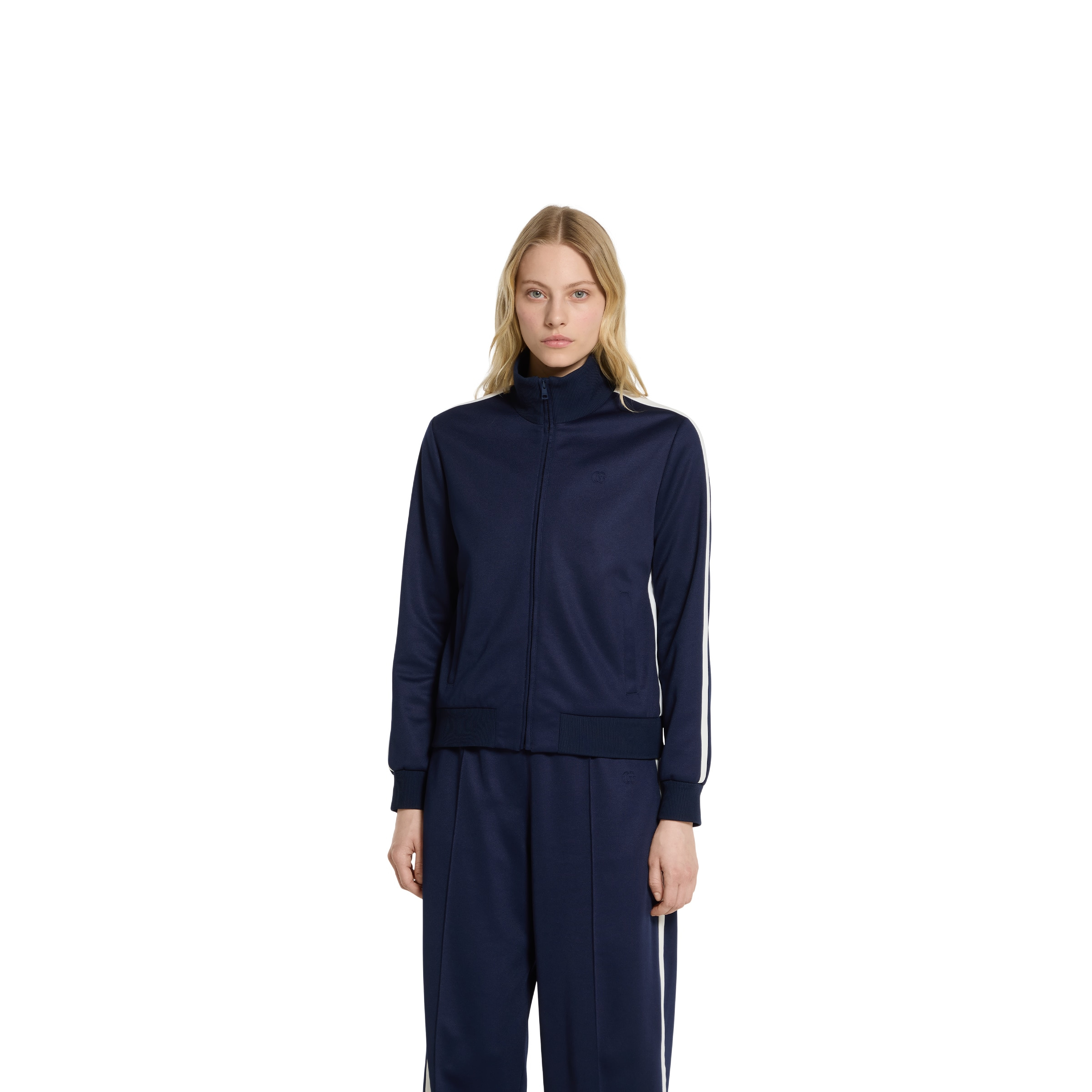 Technical jersey zip jacket with embroidery - 3