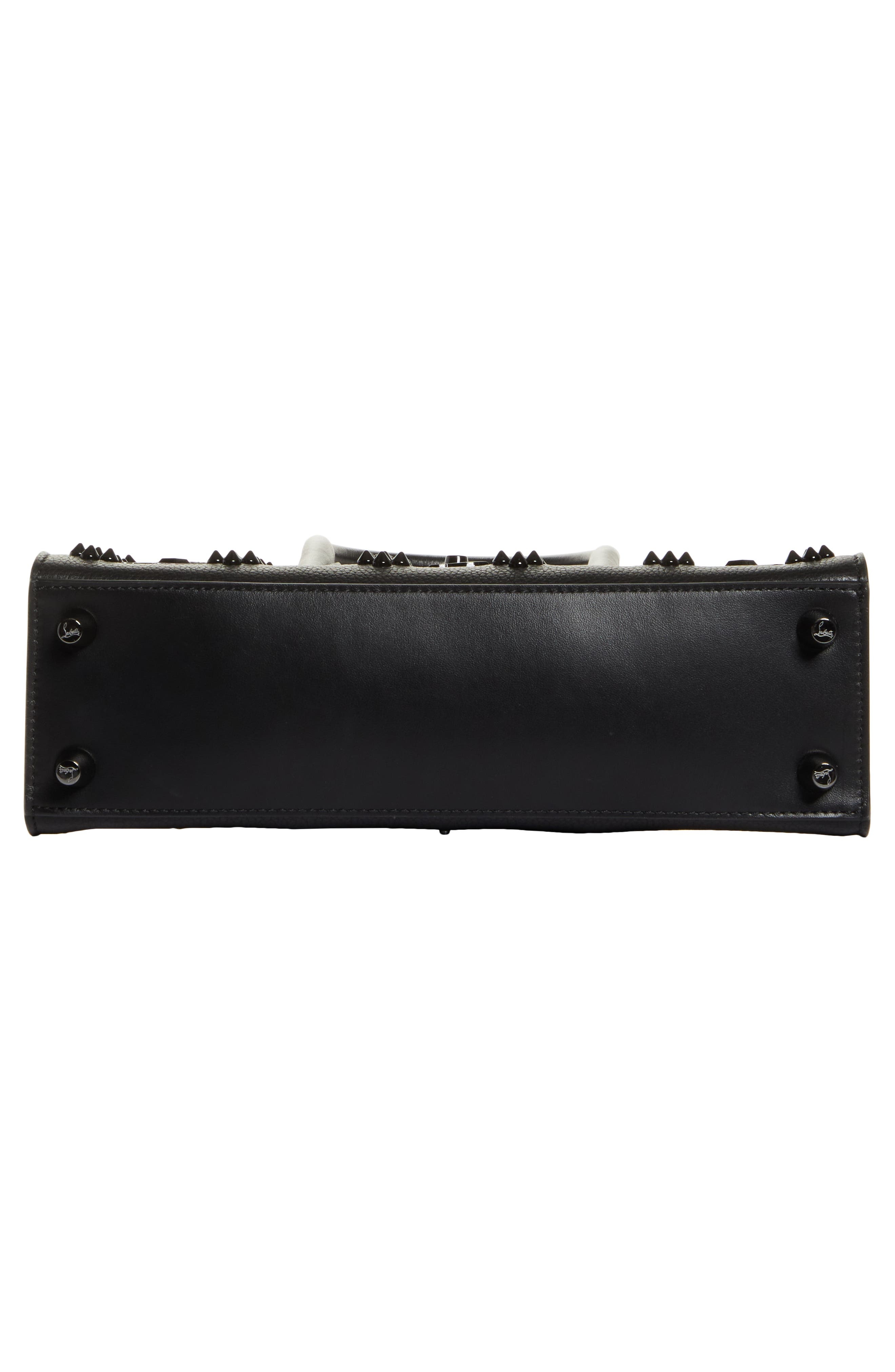 Christian Louboutin Paloma Loubinthesky Stud Calfskin Baguette Bag in Cm53 Black/Black at Nordstrom - 7
