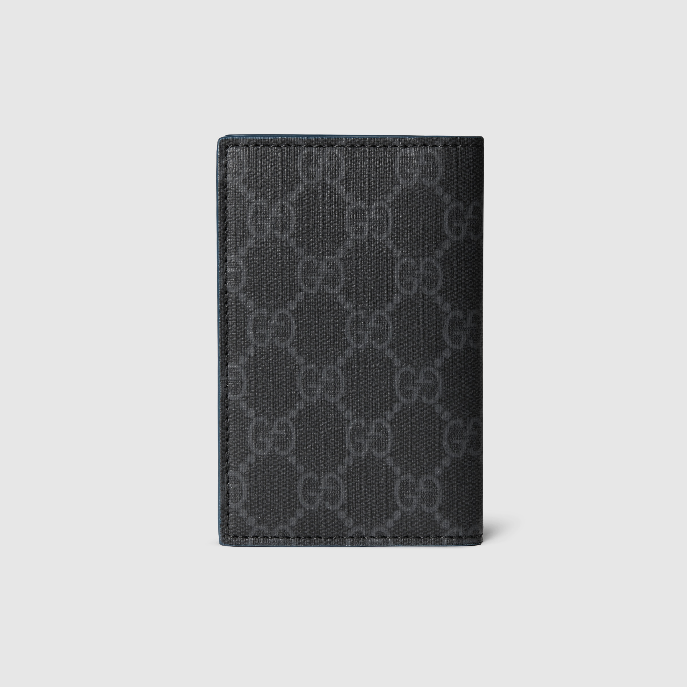 Blue interior GG long card case - 4