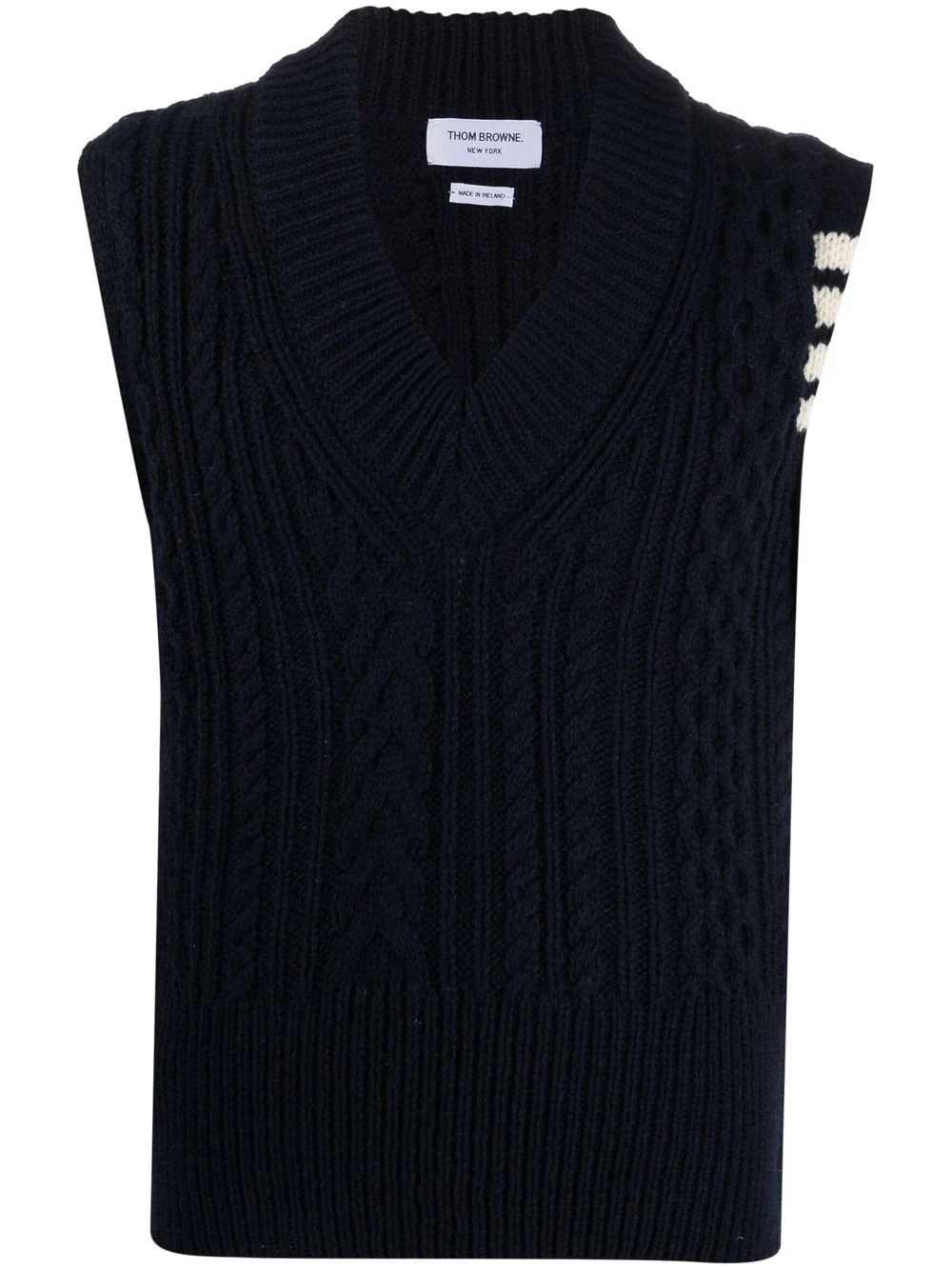 4-Bar cable-knit vest - 1