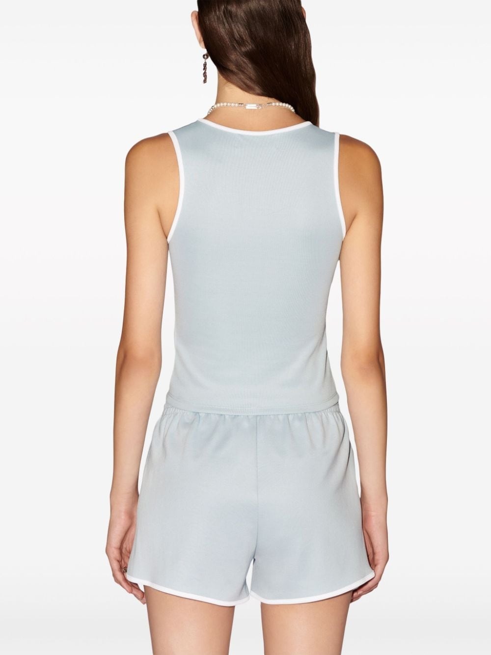 round-neck logo-plaque top - 4