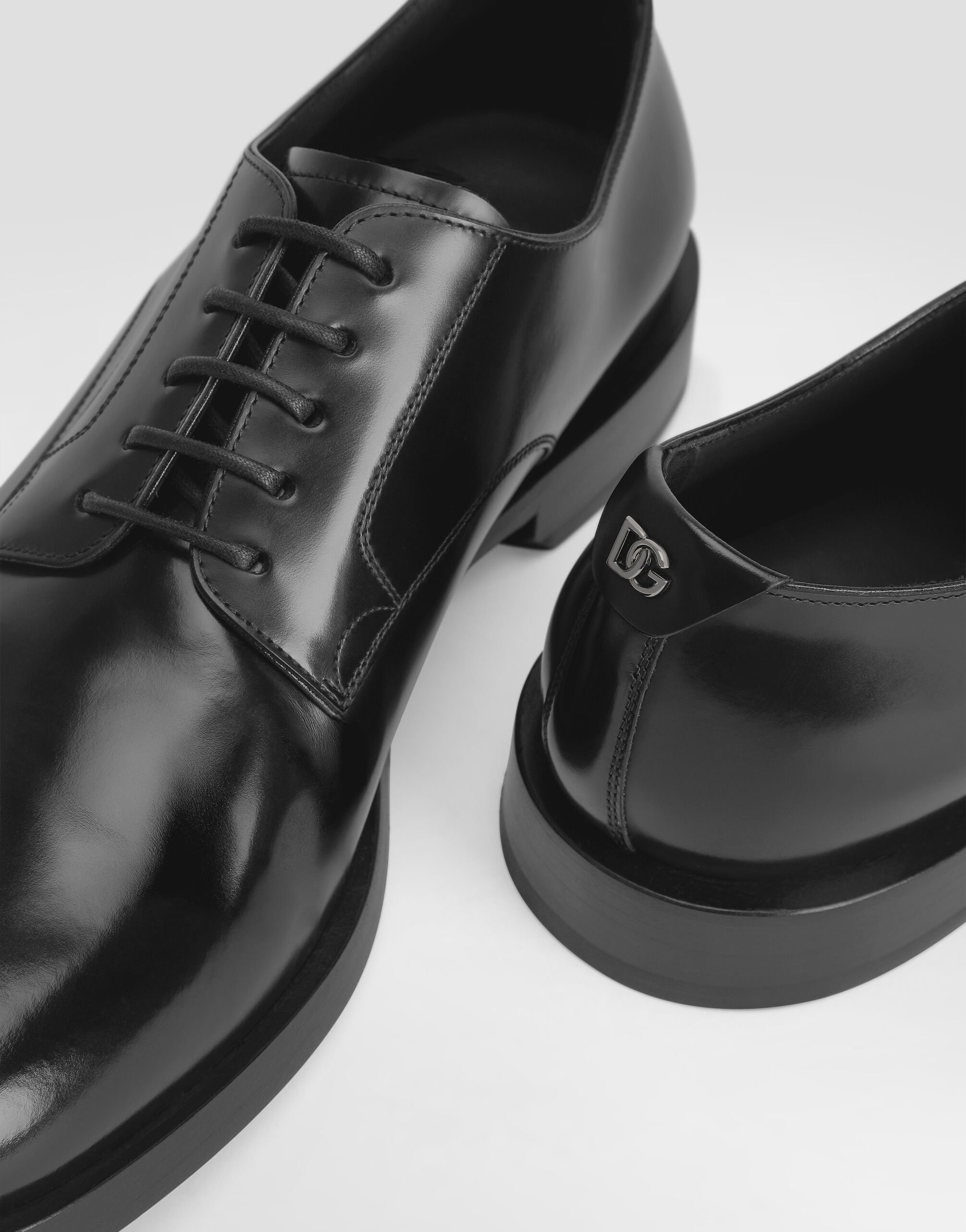 Brushed calfskin derby shoes - 5