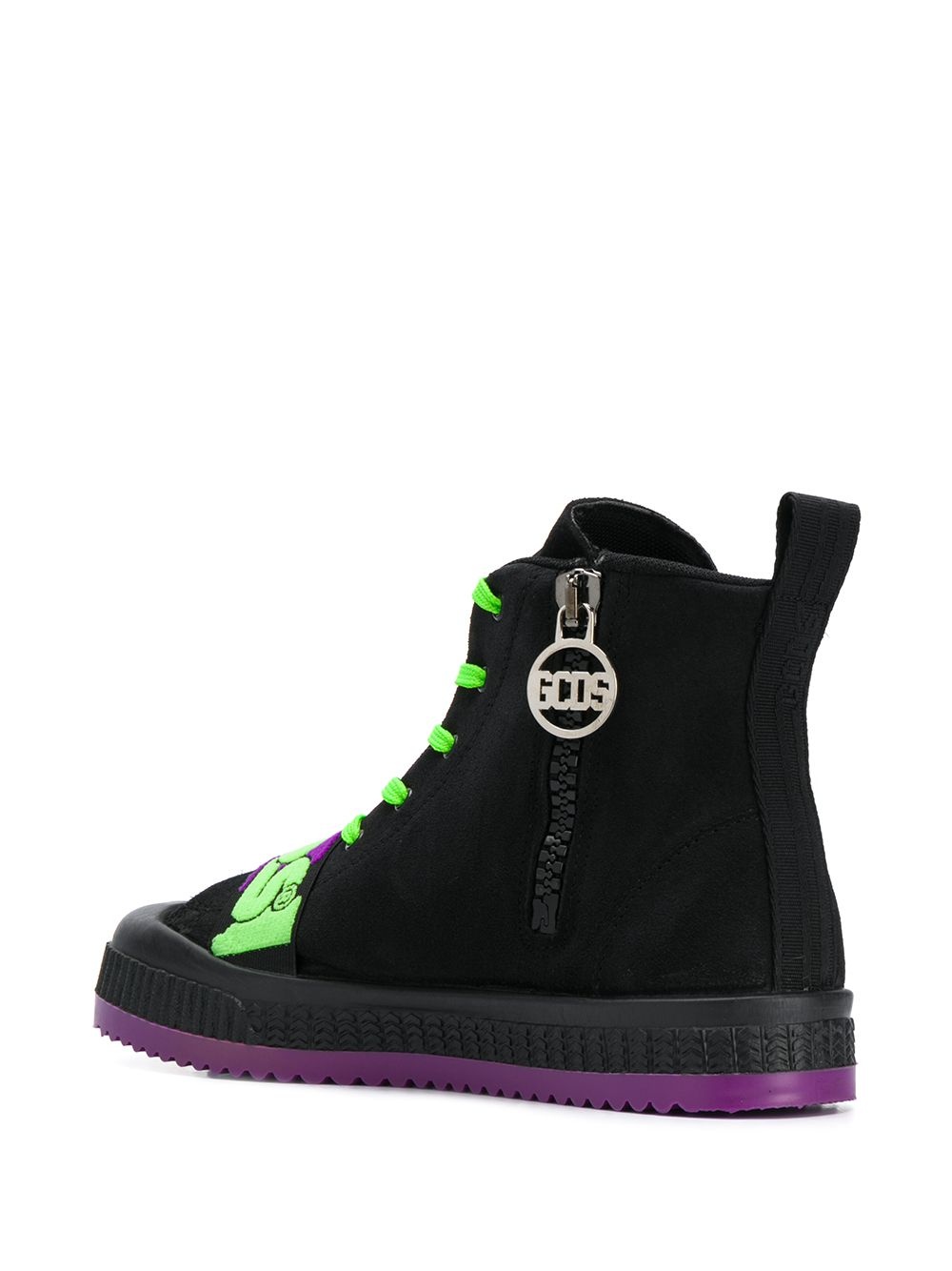 logo strap high-top sneakers - 3