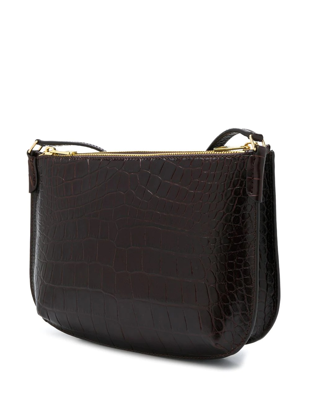 embossed croc-effect cross body bag - 3