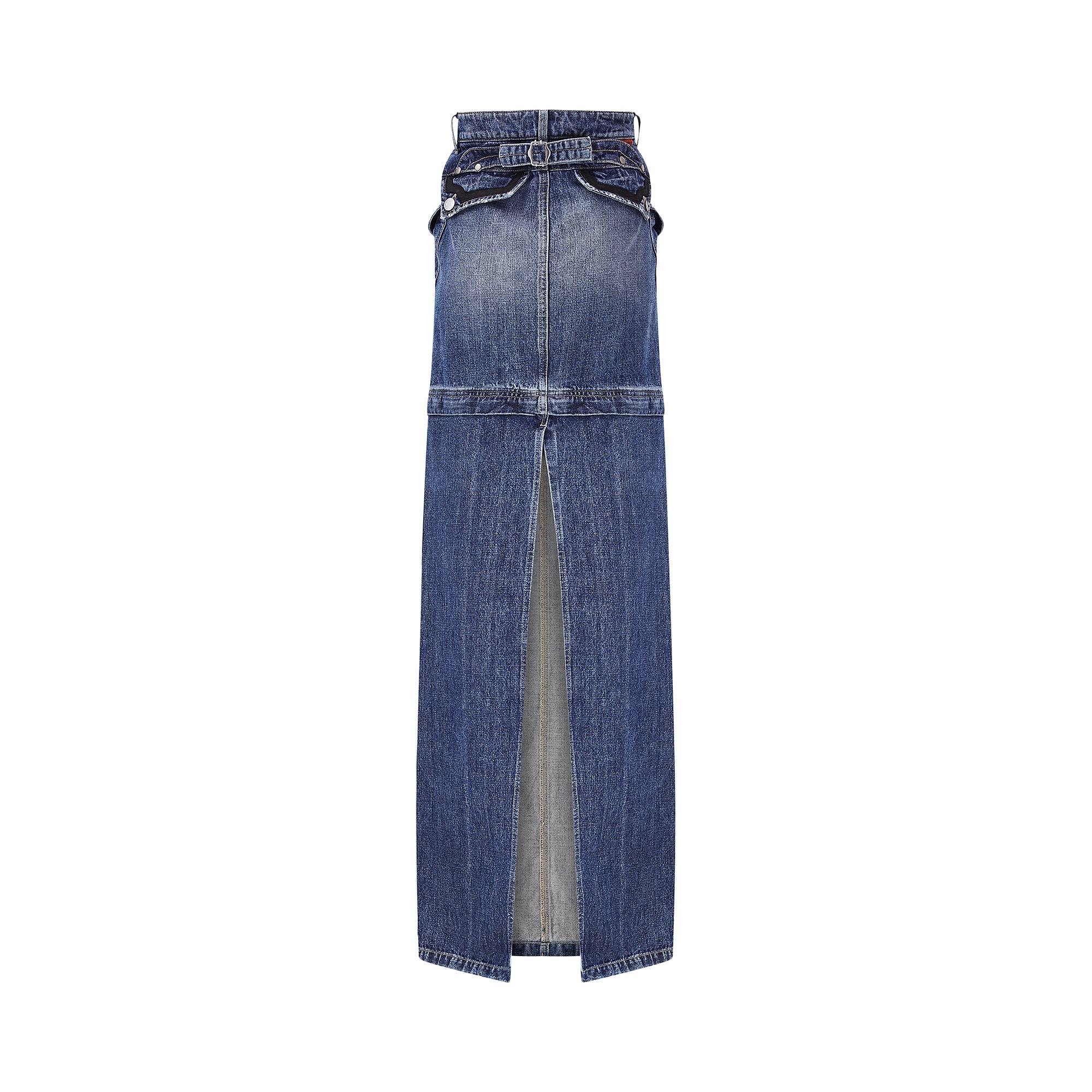 Martine Rose Zip Off Denim Skirt 'Noughties Wash' - 2