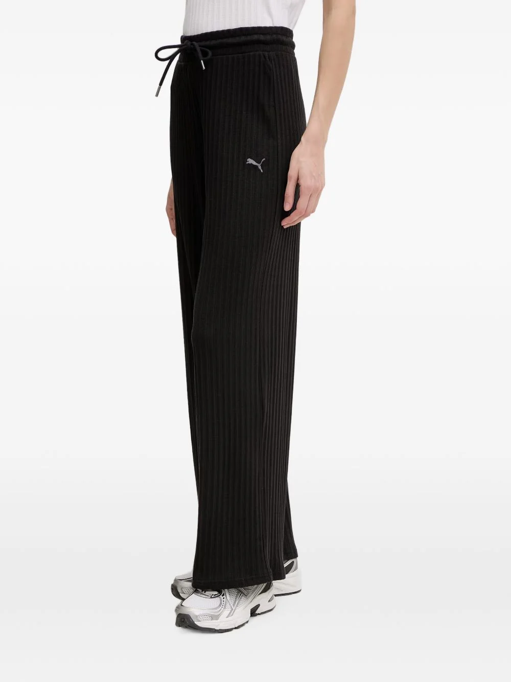 ribbed-knit track pants - 1