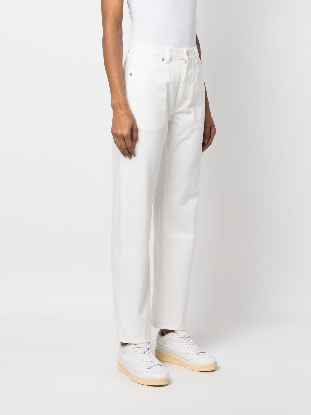 straight-leg cotton trousers - 3
