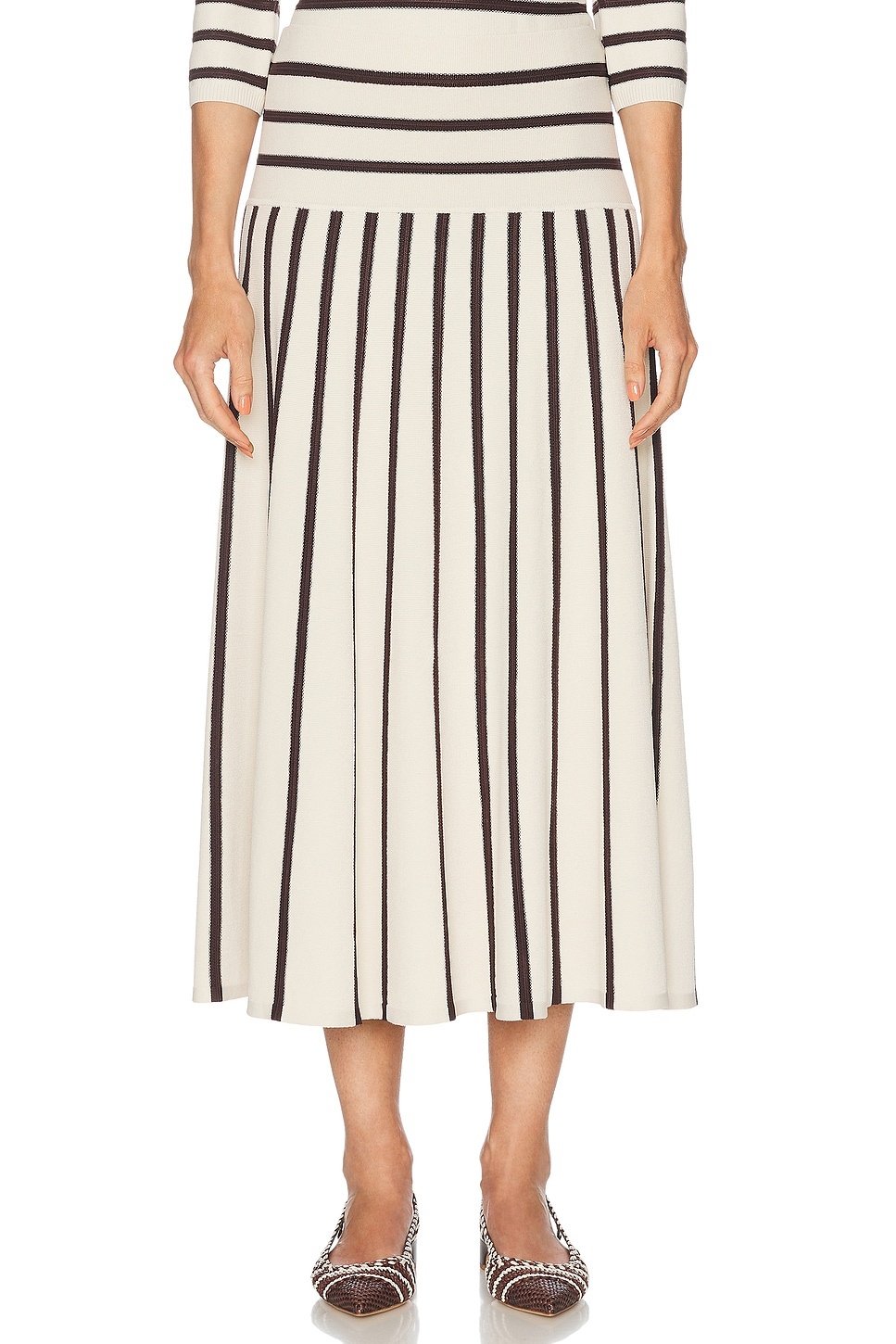 Illuminate Stripe Midi Skirt - 1