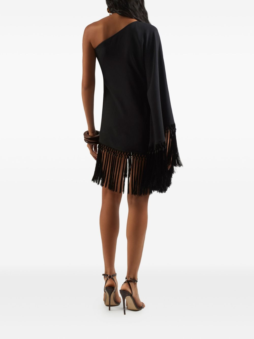 Piccolo Arno one-shoulder fringe dress - 3