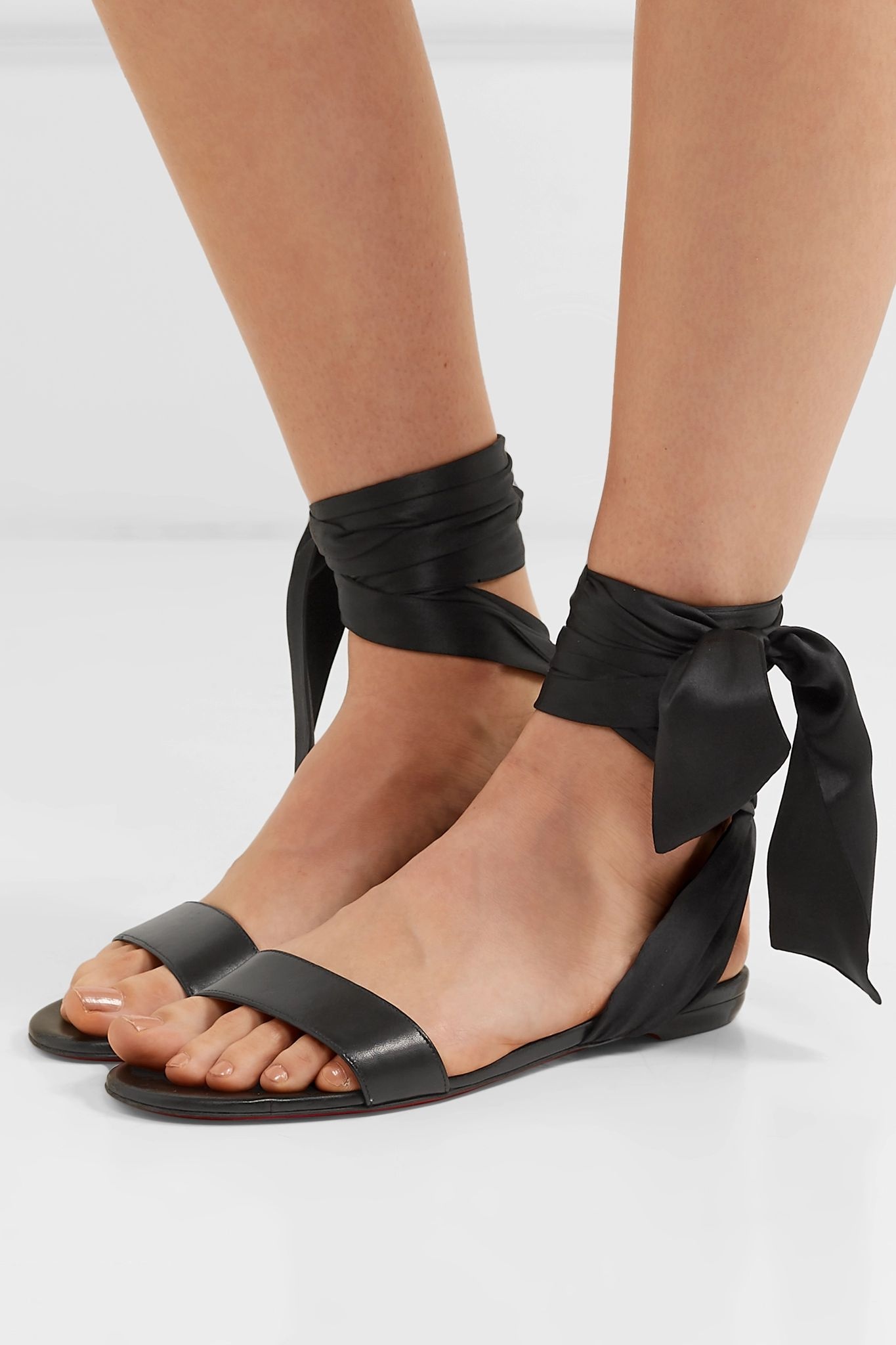 Sandale Du Desert leather and satin sandals - 2