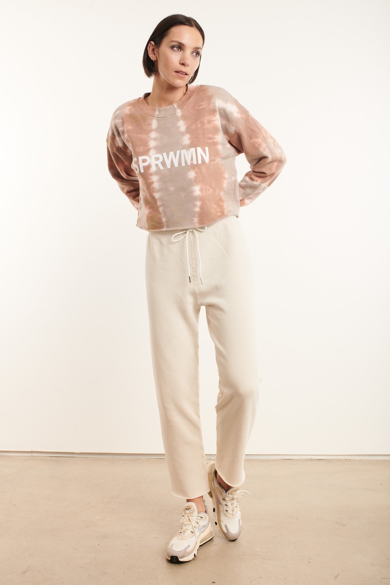 DESERT DUSK COTTON CROPPED LOGO SWEATSHIRT - 5