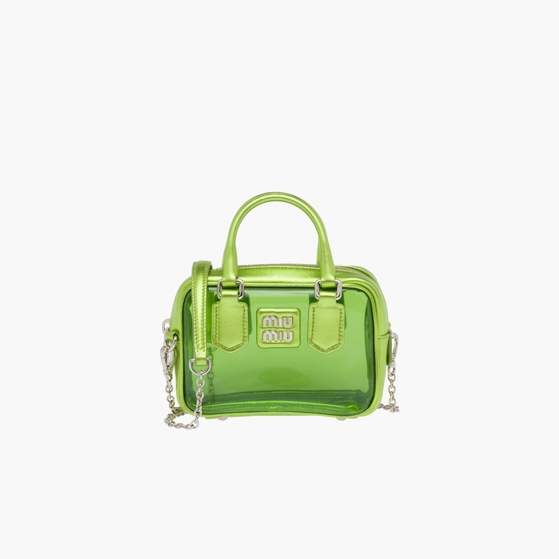Plexiglas and nappa leather mini top-handle bag - 2