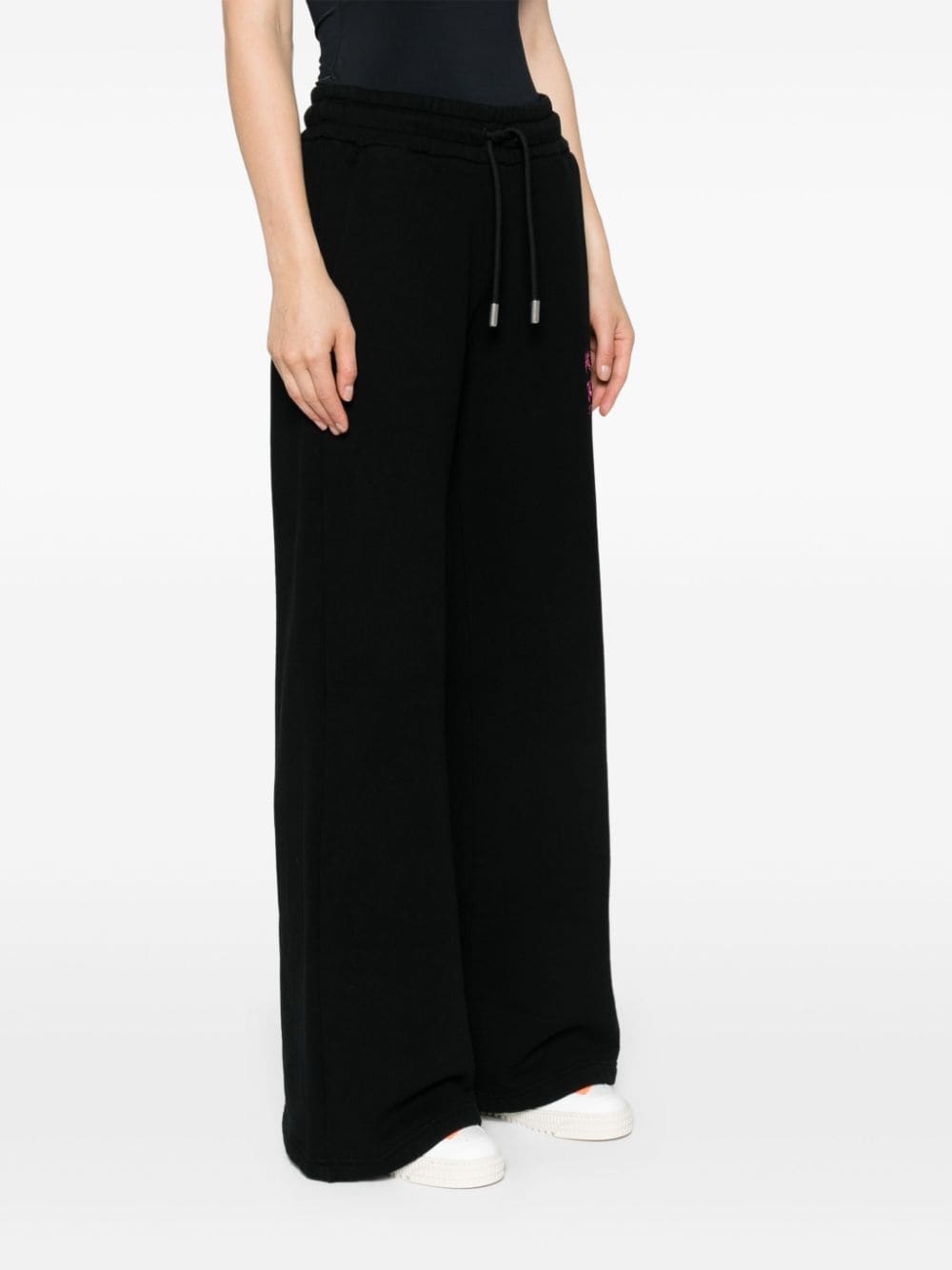 Arrows-embroidered straight trousers - 3