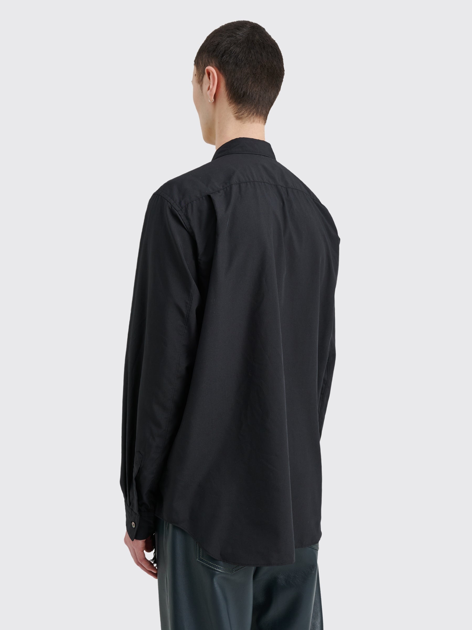 COMME DES GARÇONS HOMME PLUS FAKE FUR PANEL SHIRT BLACK - 3