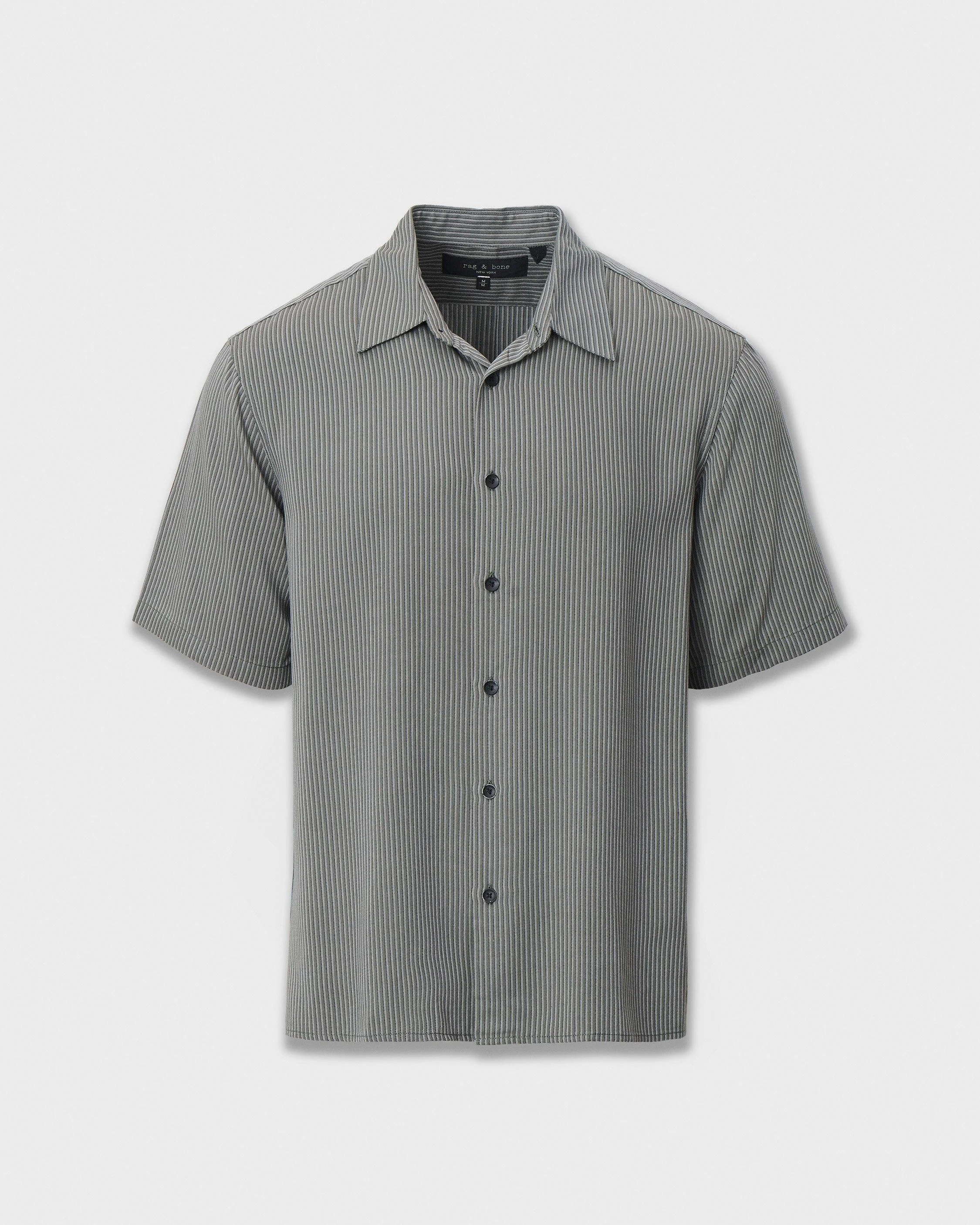 Dalton Short-Sleeve Jacquard Shirt - 1