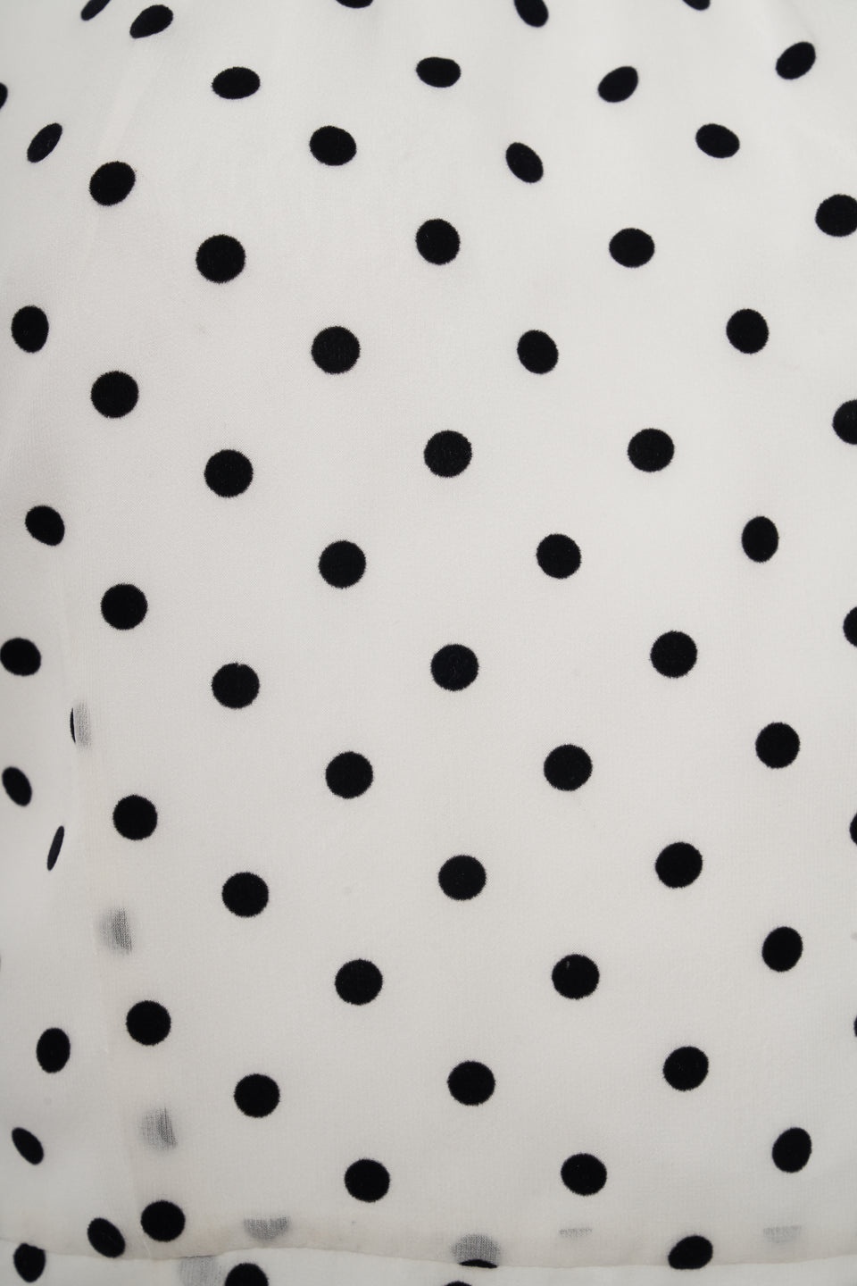 FLOCKED POLKA DOT SILK GEORGETTE SLEEVELESS DRESS - 3