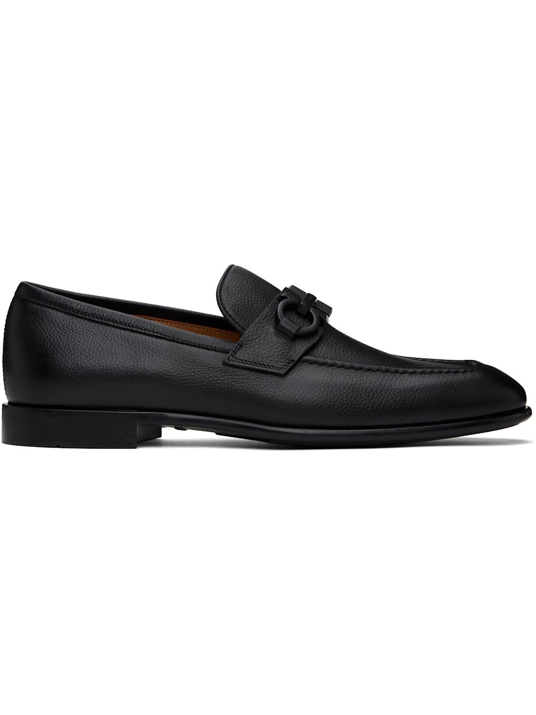 Black Gancini Ornament Loafers - 1
