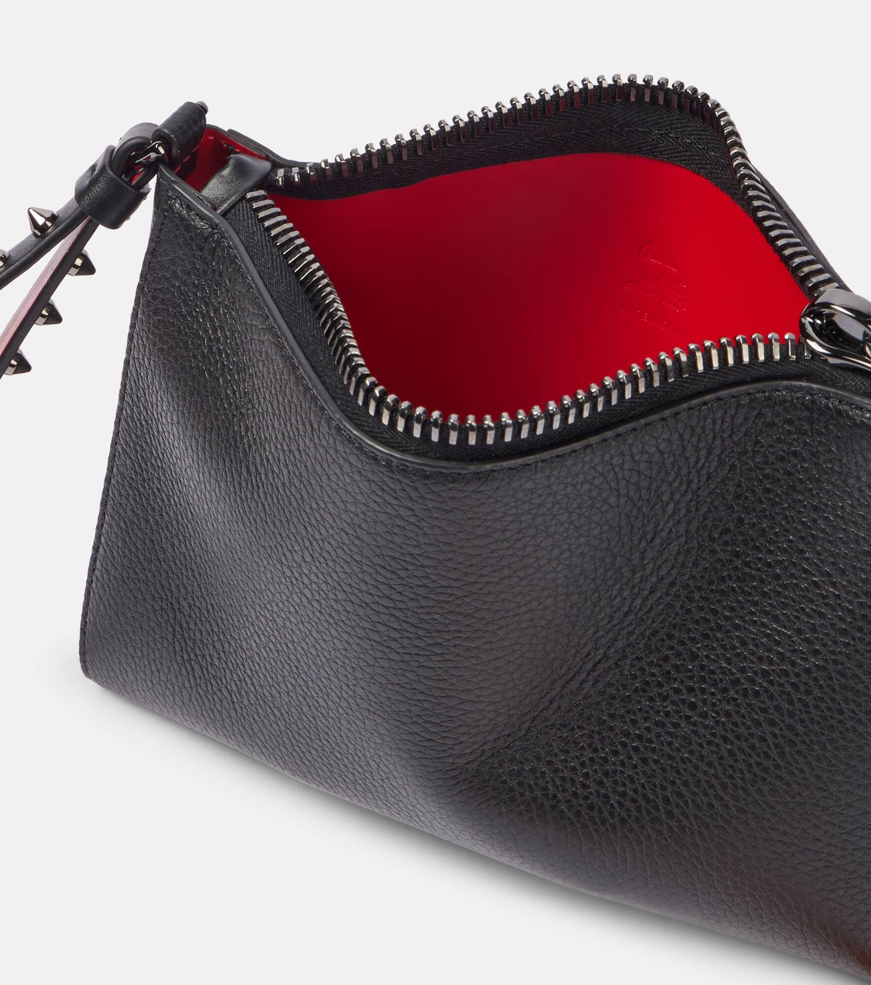 Cabata Mini studded leather pouch - 3