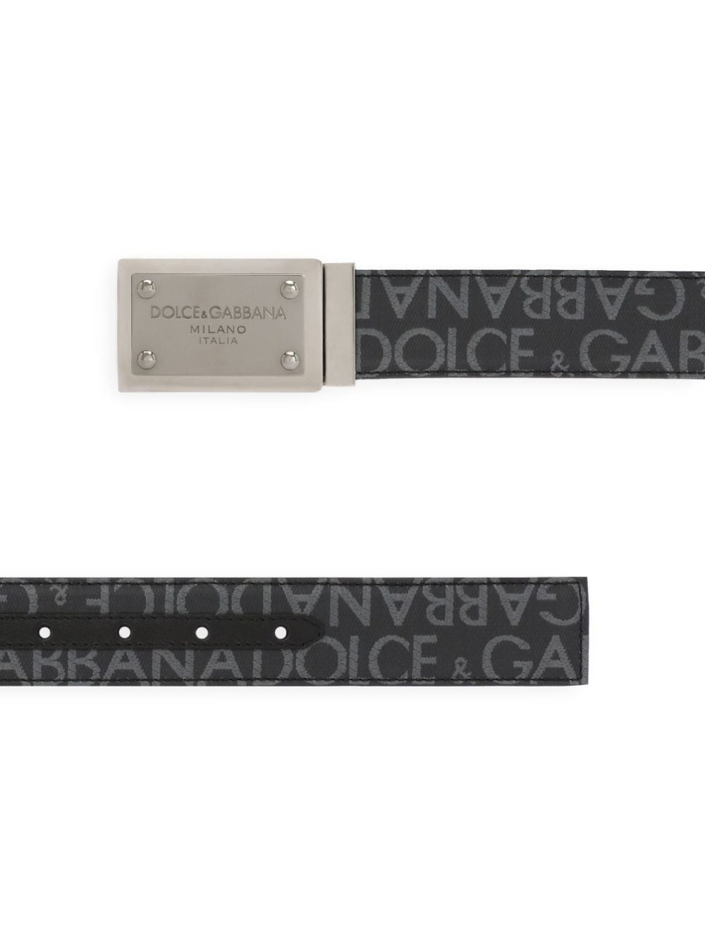 logo-plaque jacquard belt - 2