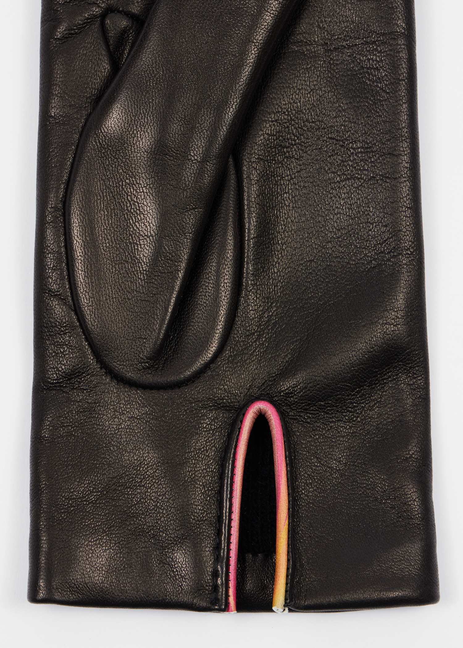 Women's Black Leather 'Swirl' Gloves - 3
