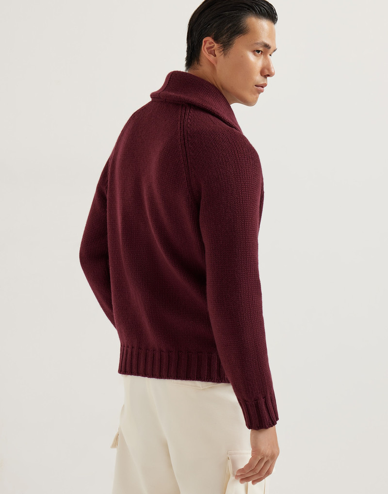 Brunello Cucinelli Cashmere Feather yarn cardigan with metal buttons outlook