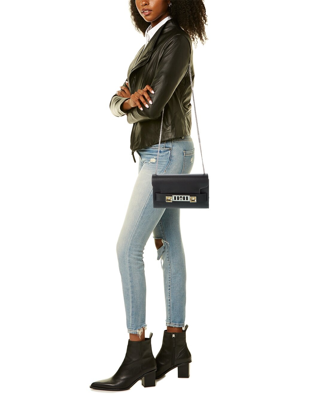 Proenza Schouler PS11 Chain Leather Clutch - 4