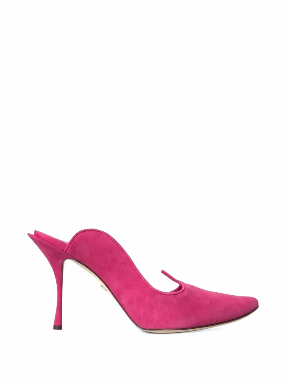 pointed-toe suede mules - 1