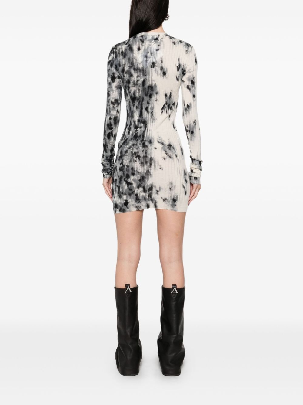 abstract-print mini dress - 4
