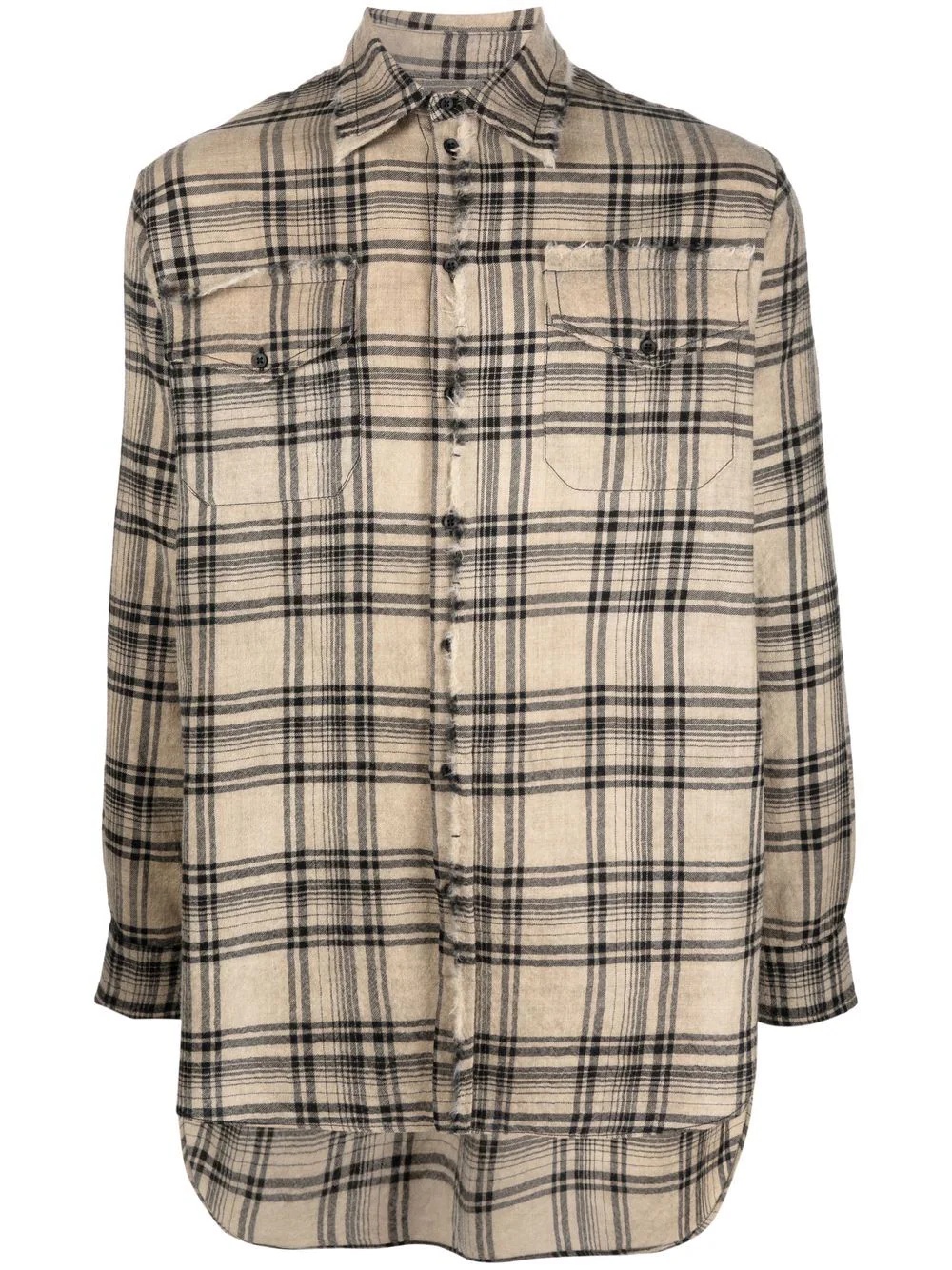 oversized check shirt - 1