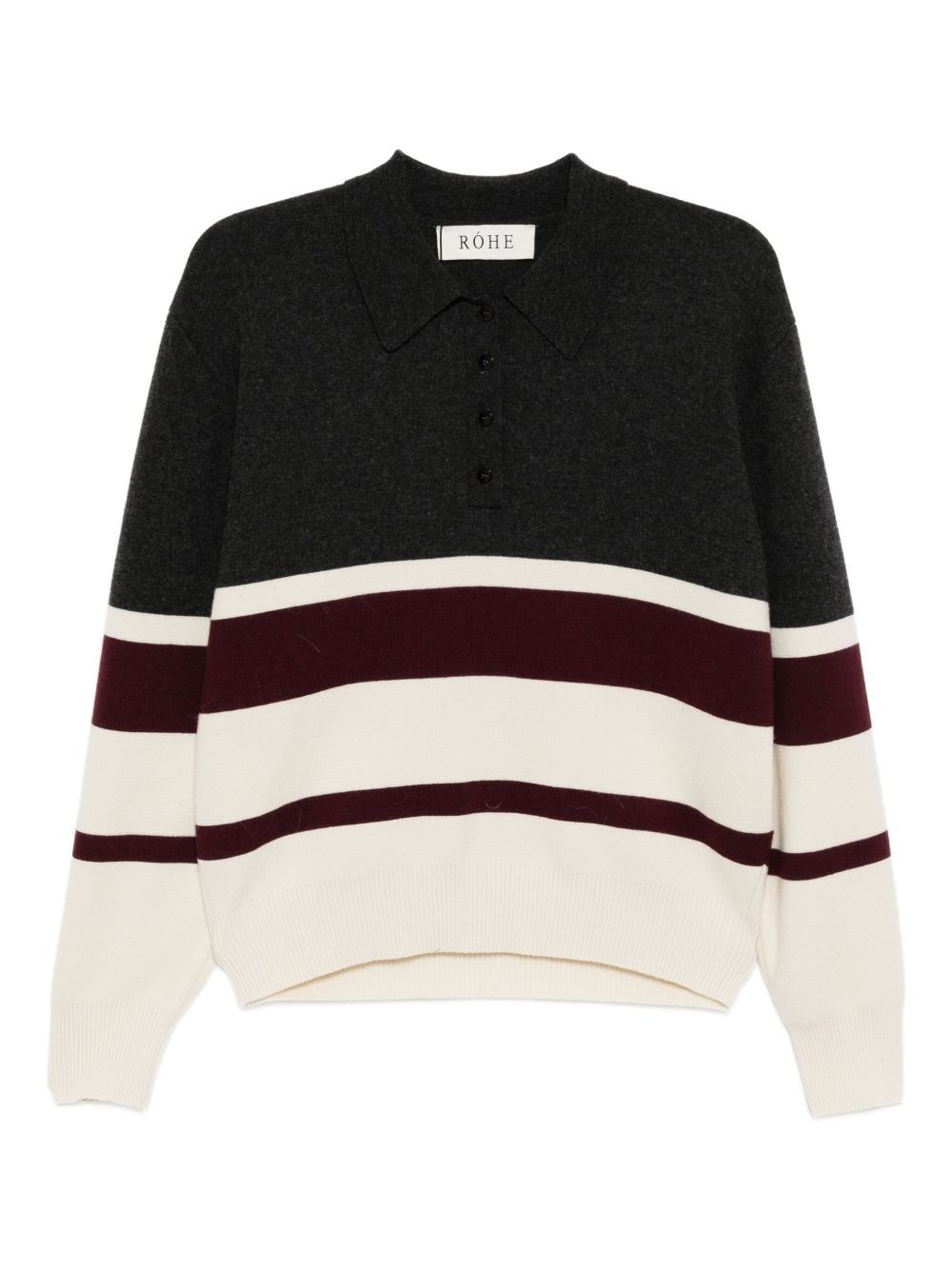 striped polo top - 1