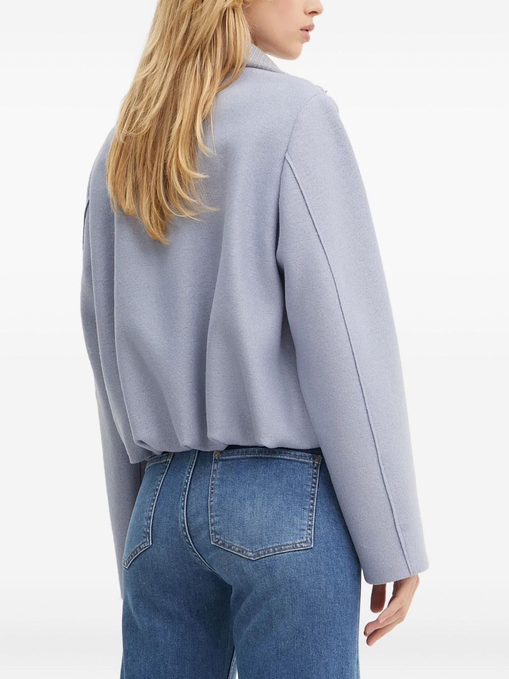 high-neck zip-front jacket - 3