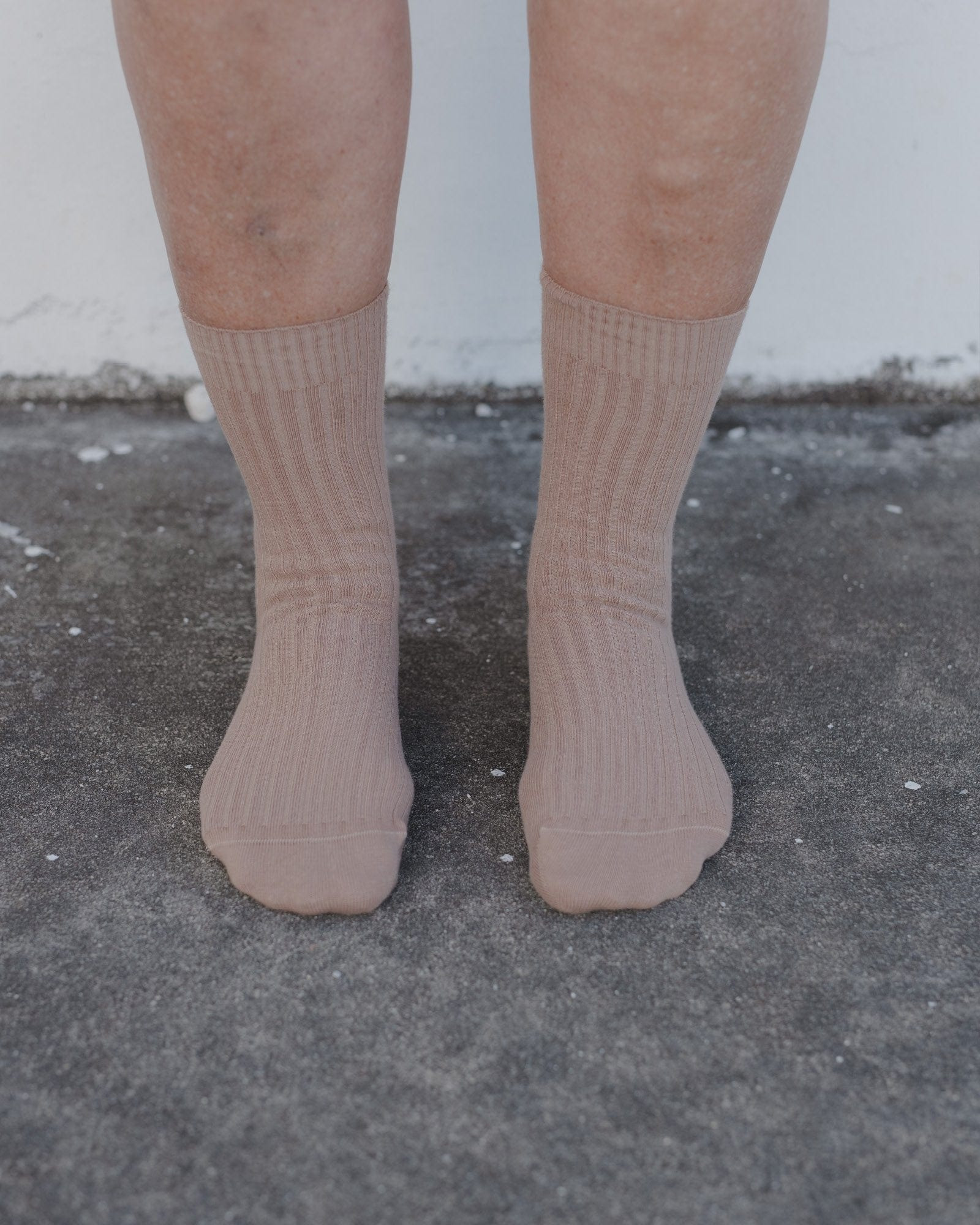 Rib Overankle Socks - Organic Cotton Rib - 1
