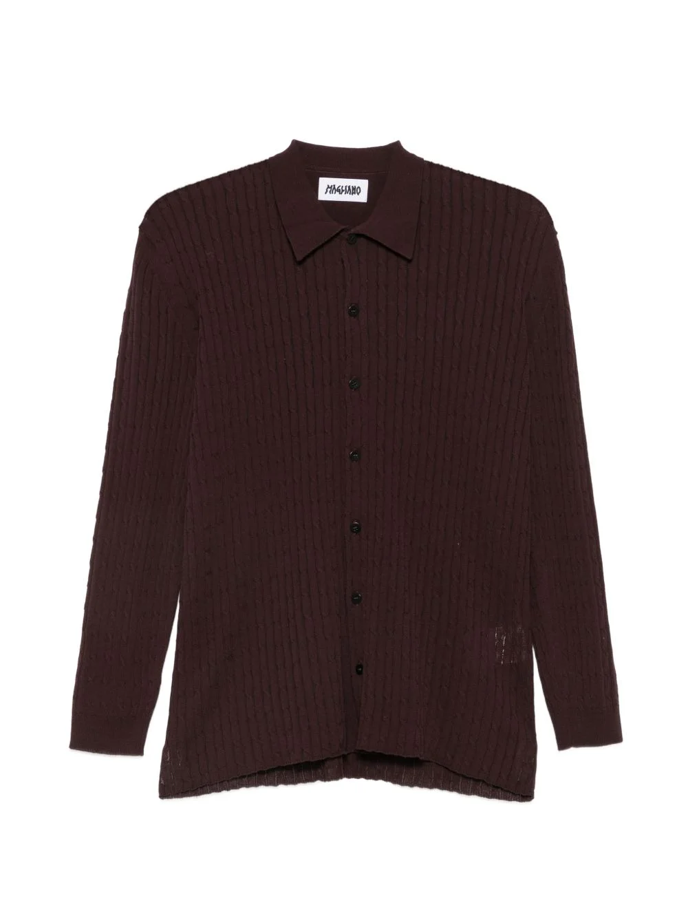 Capricorn cable-knit button-down shirt - 1