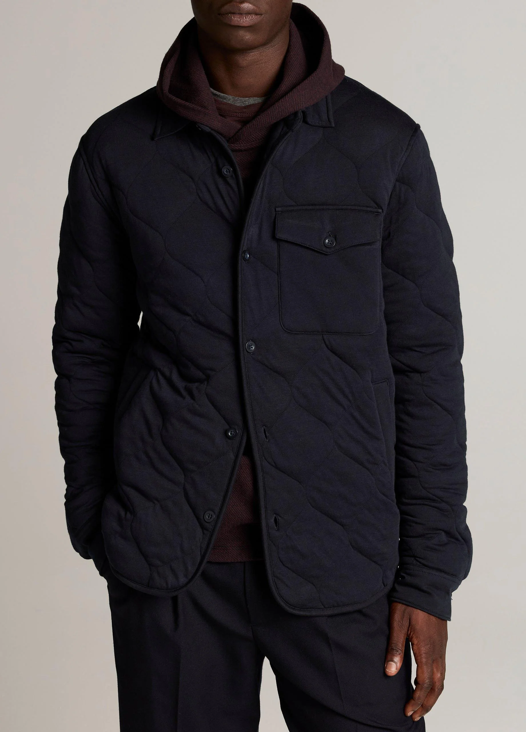 Quilted Cotton-Blend Insulated Shirt Jacket - 1