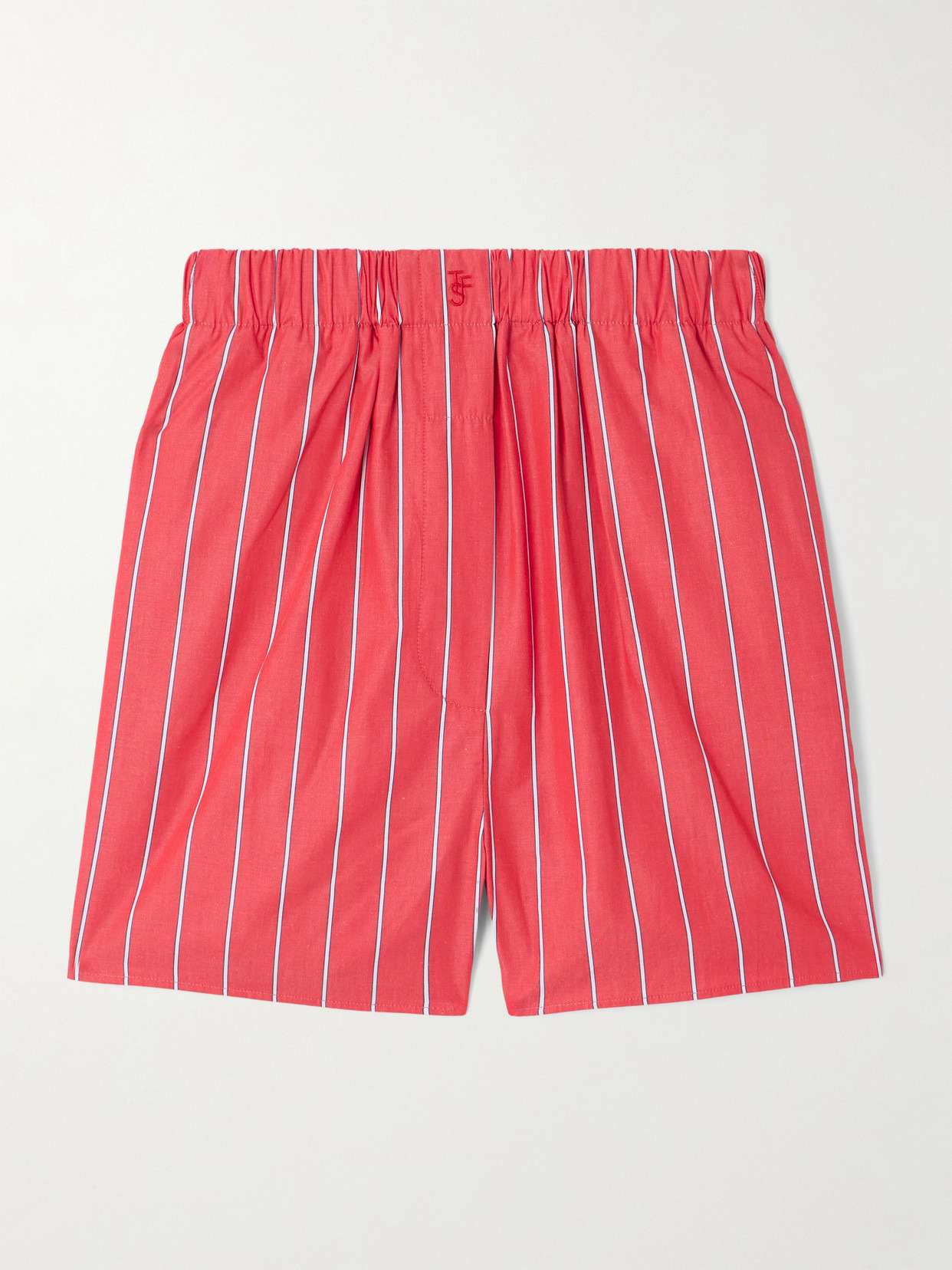 Lui Striped Cotton-poplin Shorts - 1