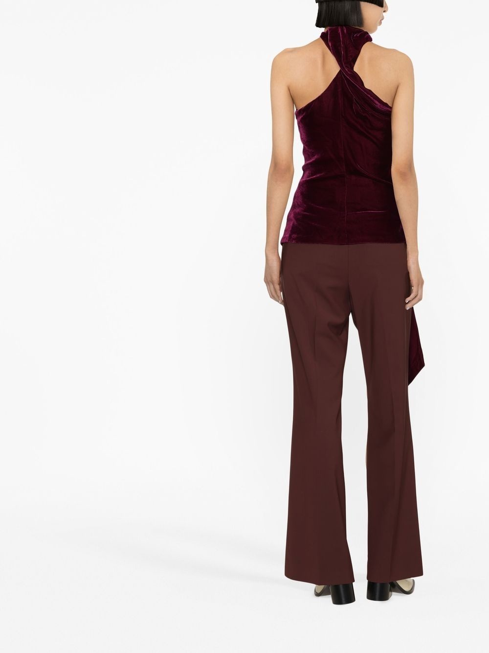 velvet halterneck top - 3