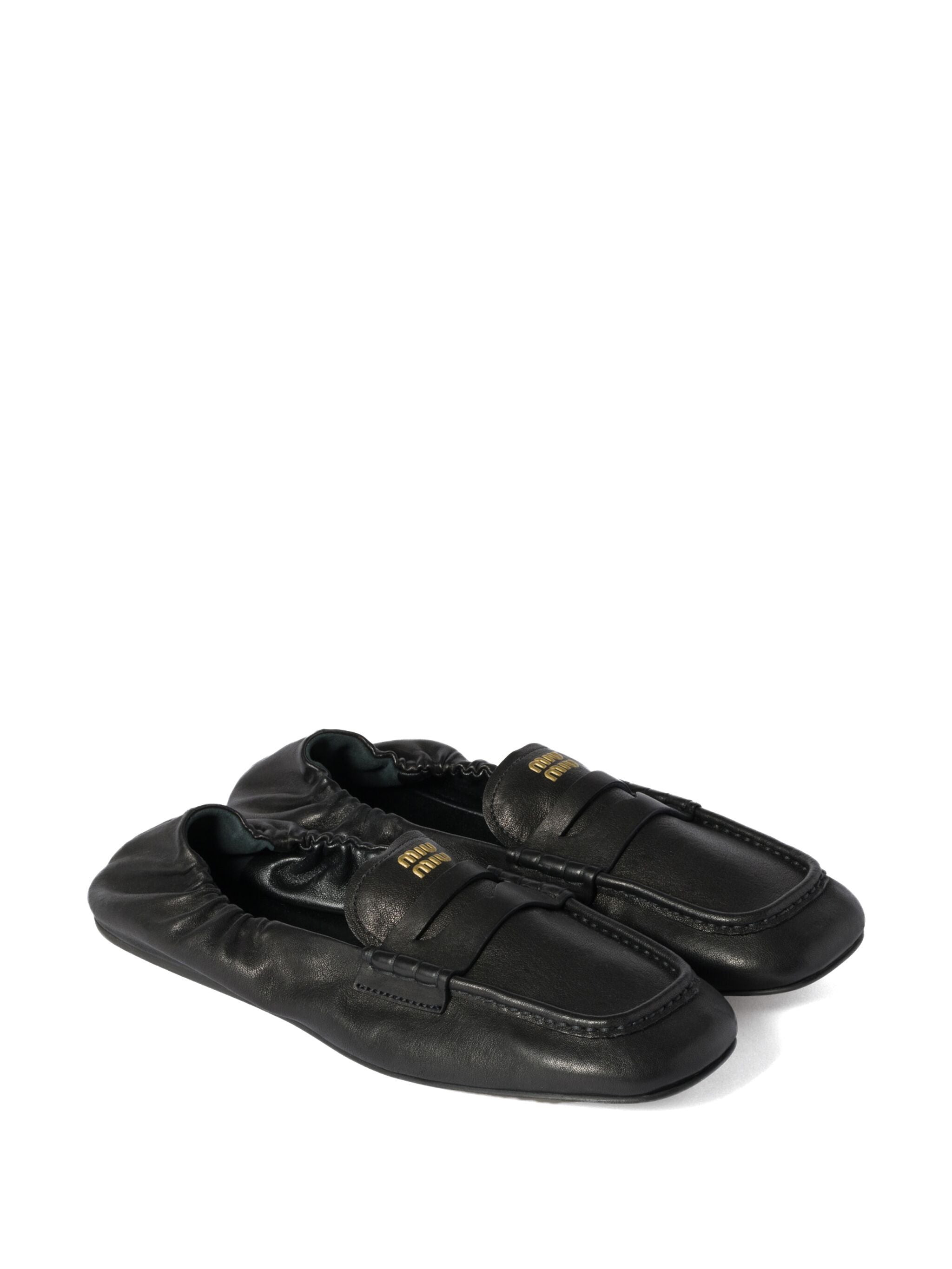 Miu Miu Embossed-logo Loafers - 5